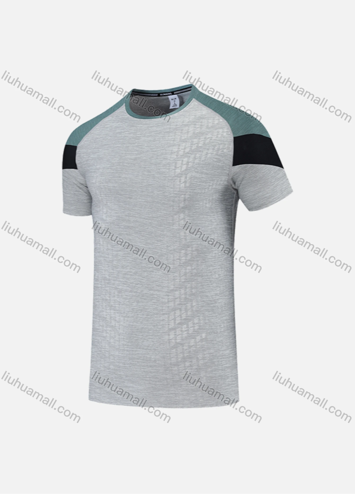 Wholesale Men's Casual & Sporty Quick Dry Splicing Colorblock Round Neck Short Sleeve Athletic Tee 2816# - Liuhuamall