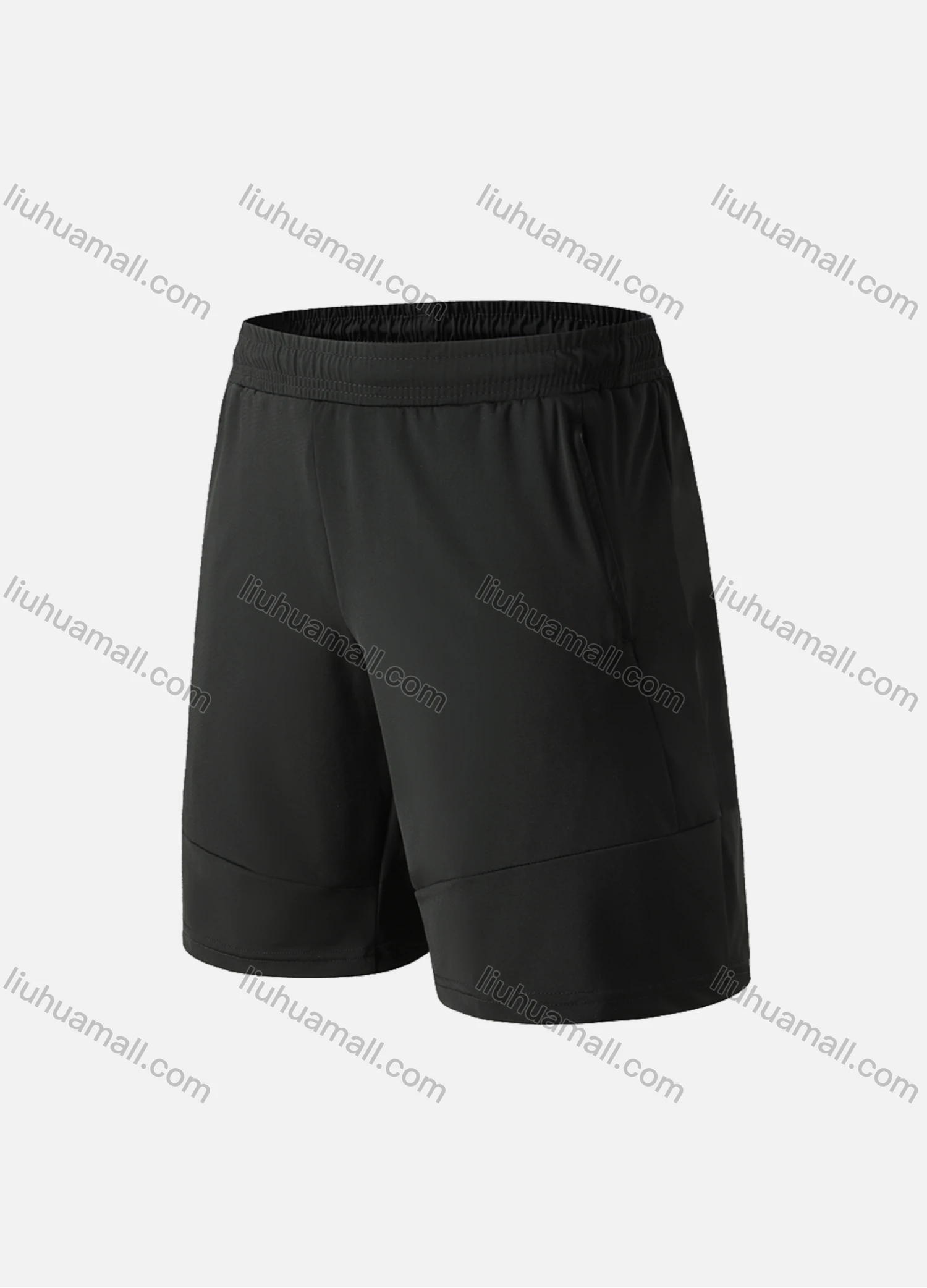 Wholesale Men's Athletic Workout Plain Elastic Waist Shorts 11017# - Liuhuamall