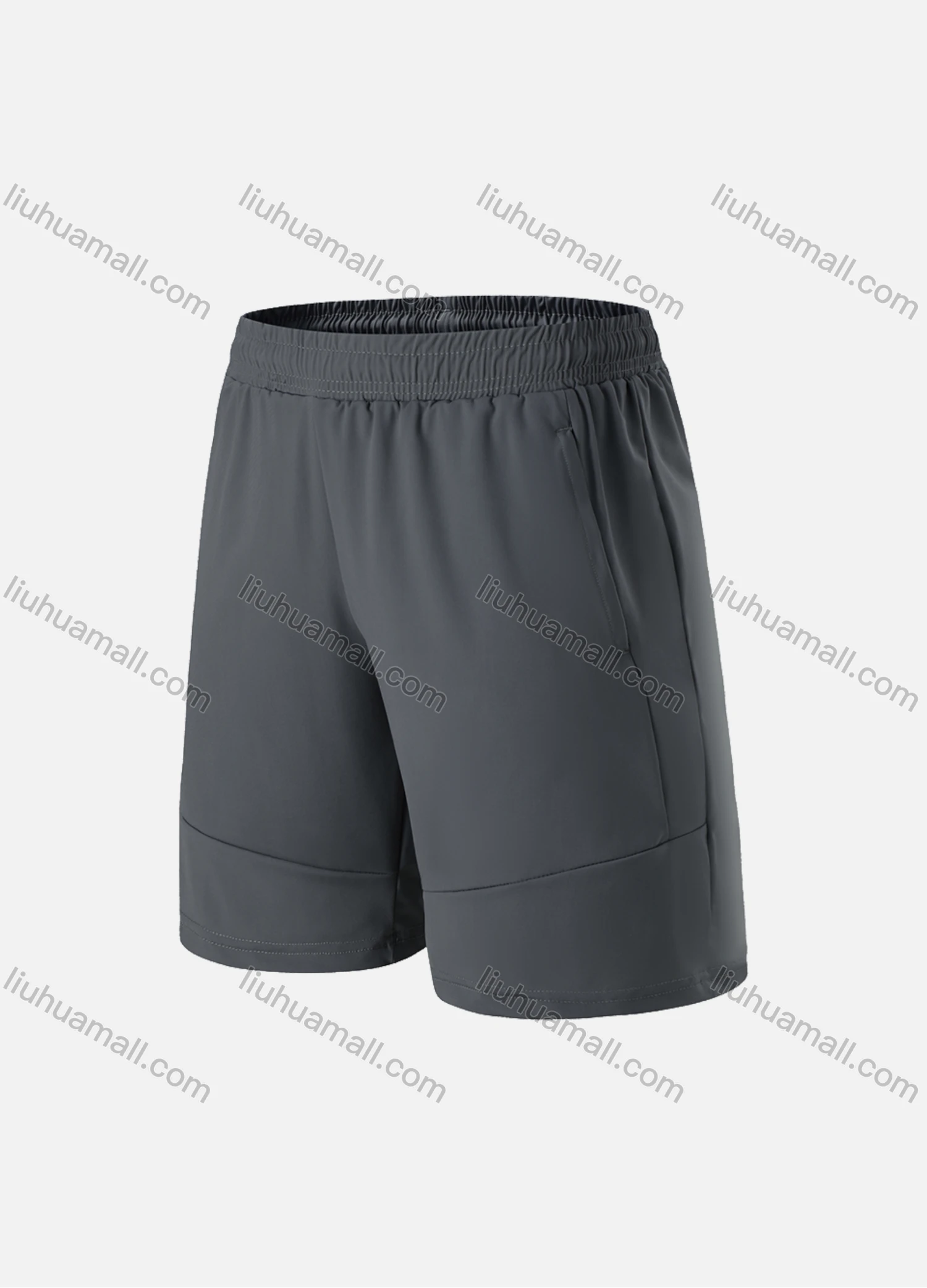 Wholesale Men's Athletic Workout Plain Elastic Waist Shorts 11017# - Liuhuamall