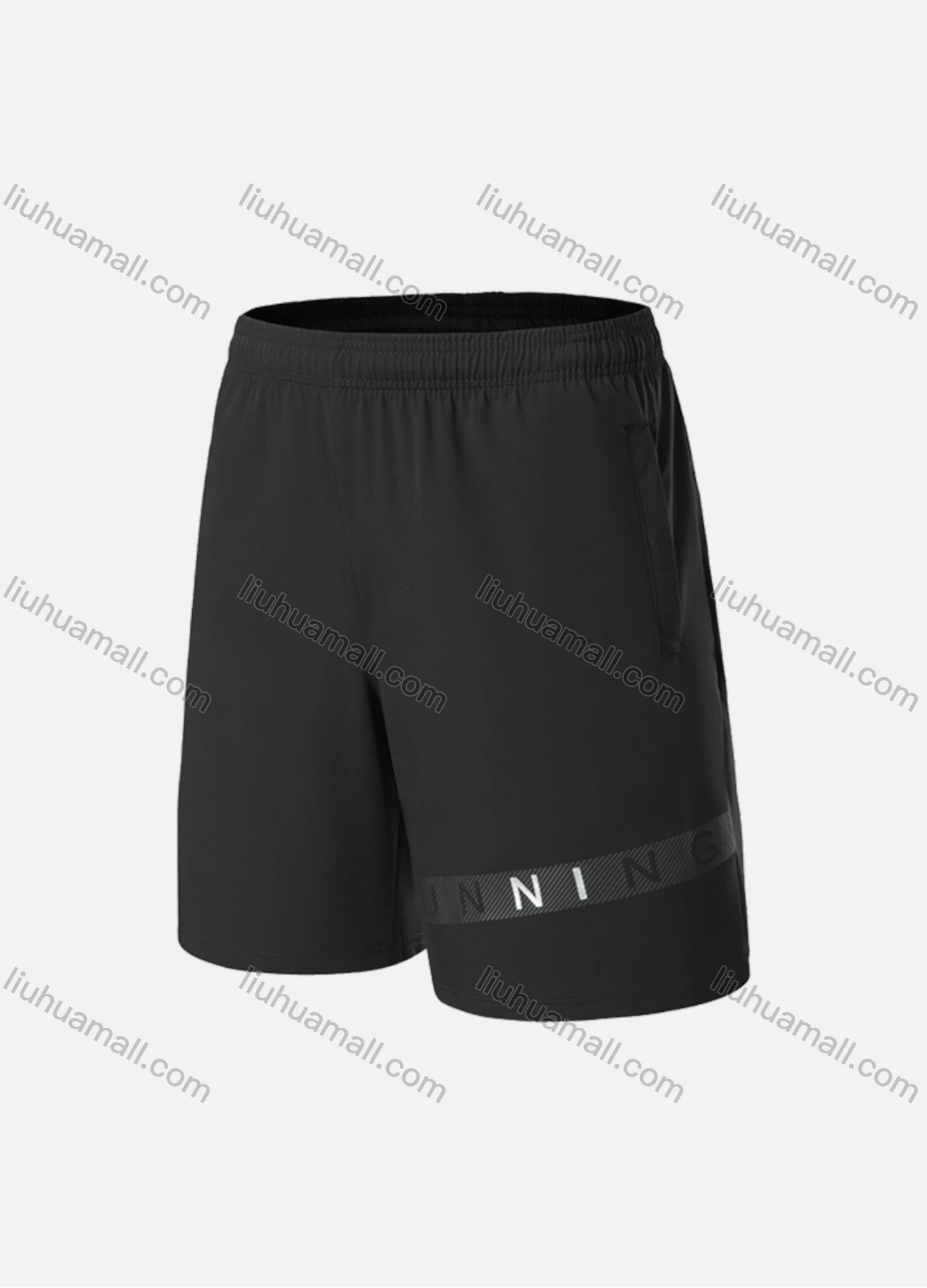 Wholesale Men's Athletic Letter Graphic Workout Elastic Waist Shorts 11020# - Liuhuamall