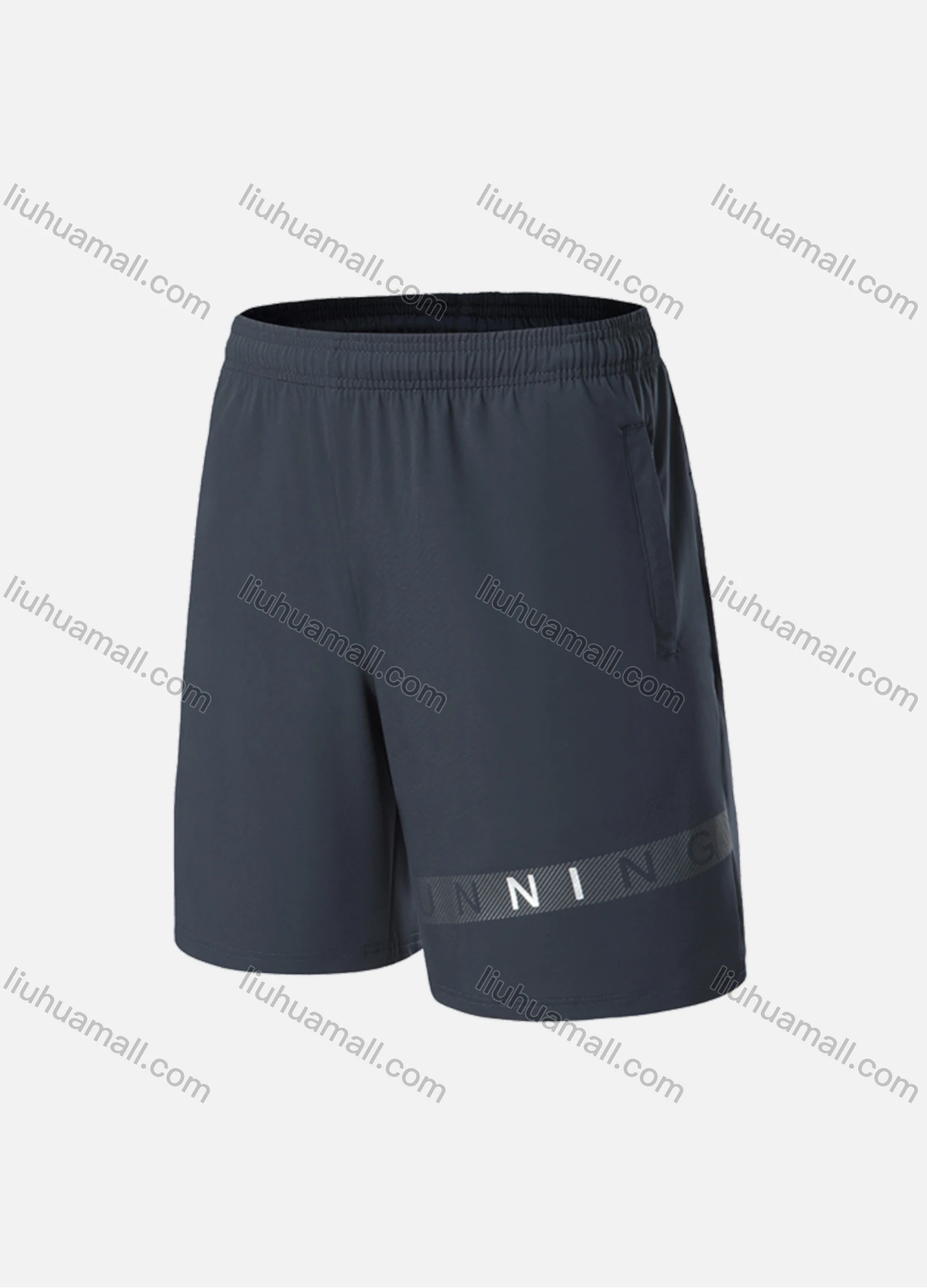 Wholesale Men's Athletic Letter Graphic Workout Elastic Waist Shorts 11020# - Liuhuamall