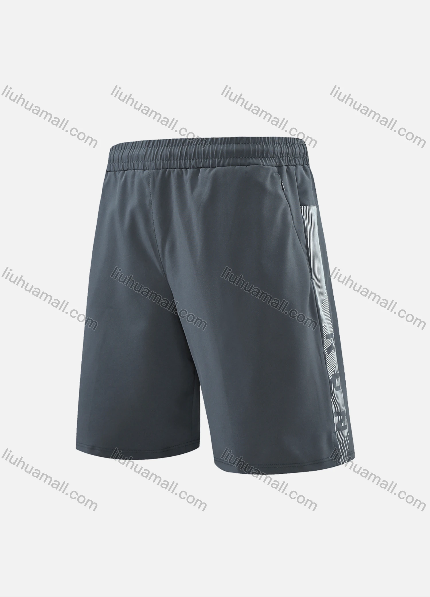 Wholesale Men's Athletic Striped Workout Elastic Waist Shorts 11025# - Liuhuamall