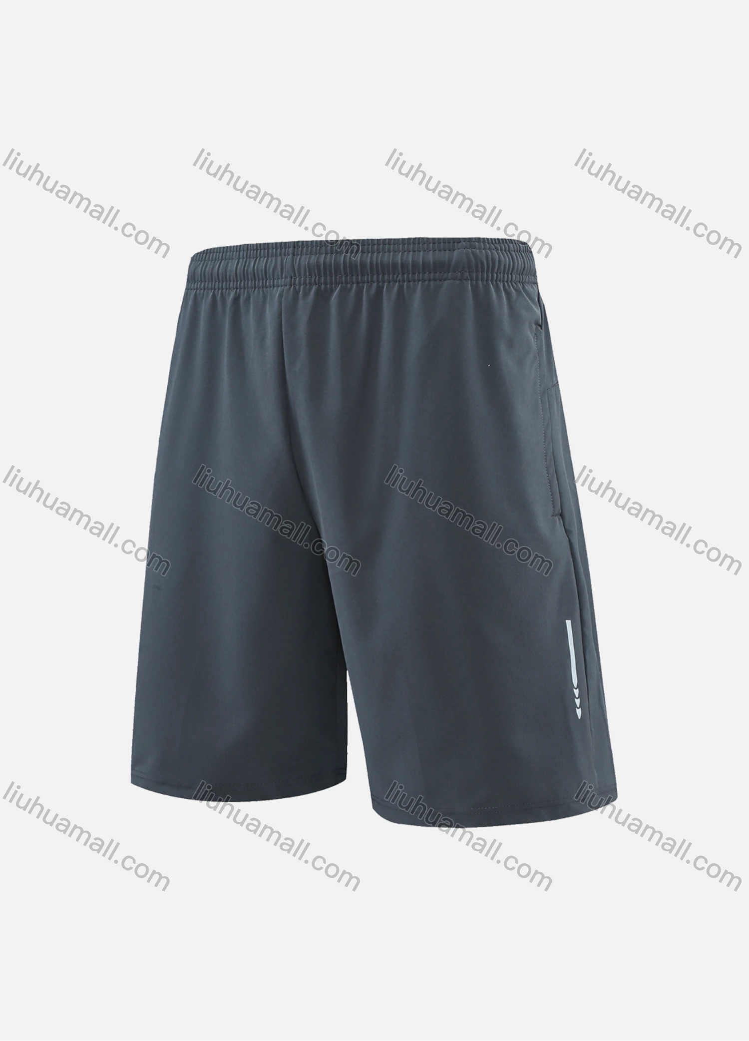 Wholesale Men's Athletic Plain Workout Elastic Waist Shorts 11027# - Liuhuamall