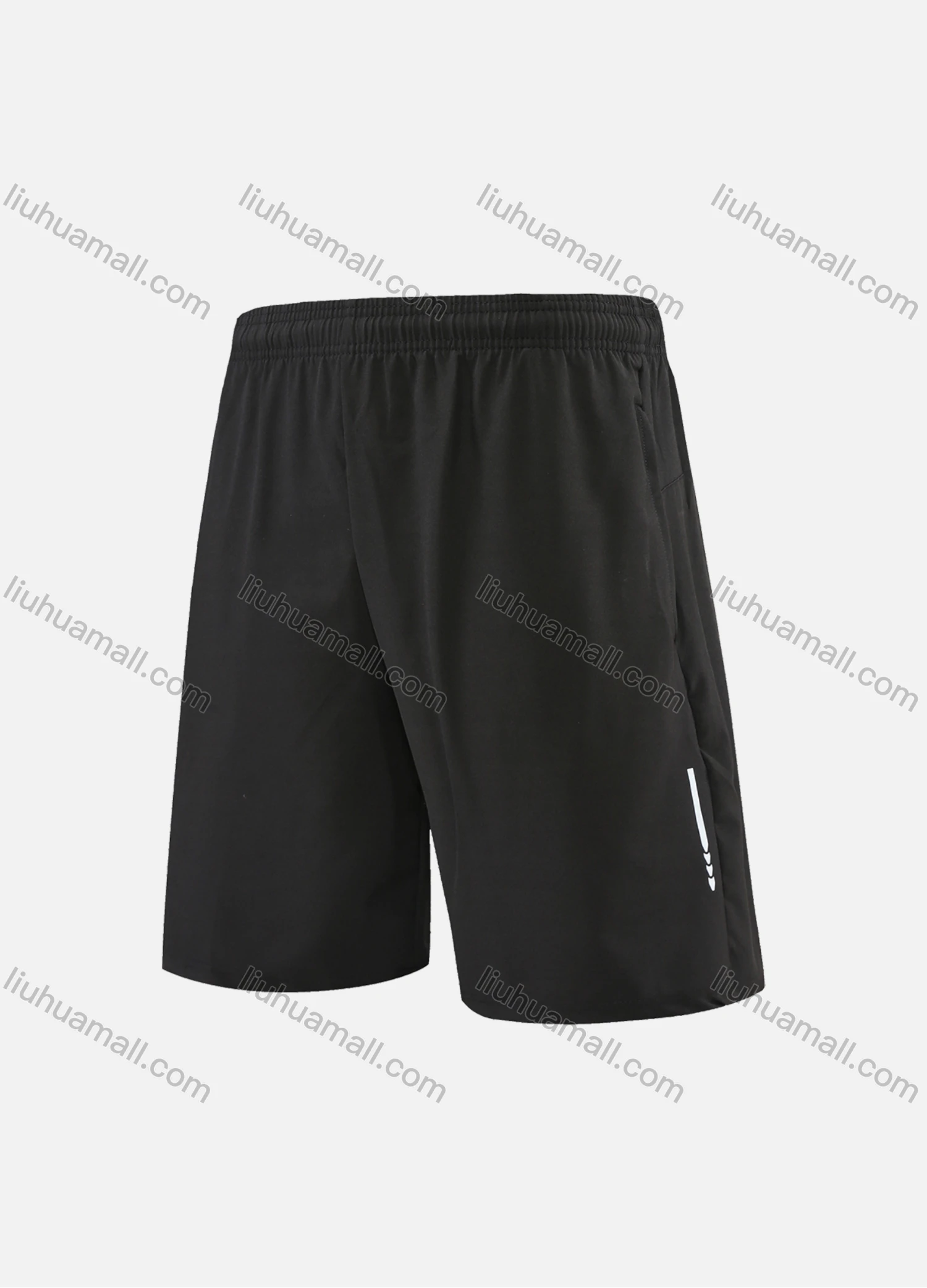 Wholesale Men's Athletic Plain Workout Elastic Waist Shorts 11027# - Liuhuamall