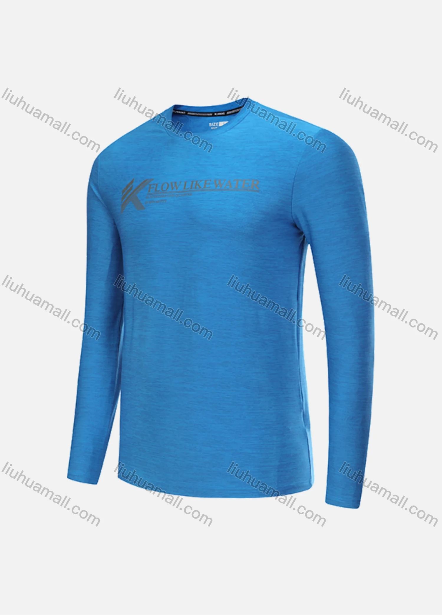 Wholesale Men's Athletic Workout Slogan Print Breathable Long Sleeve Round Neck Tee CXM21707# - Liuhuamall