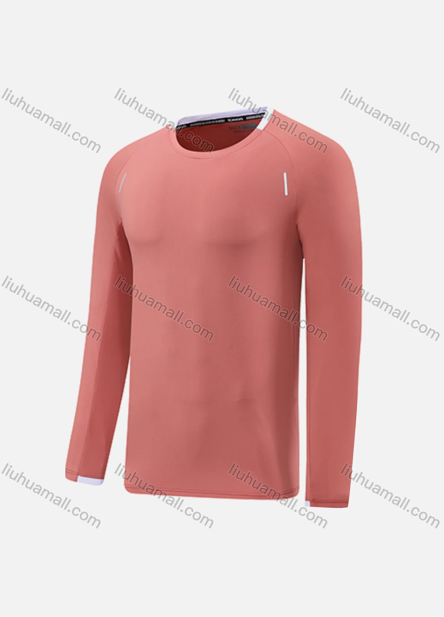 Wholesale Men's Athletic Workout Plain Long Sleeve Round Neck Tee CXM22102# - Liuhuamall