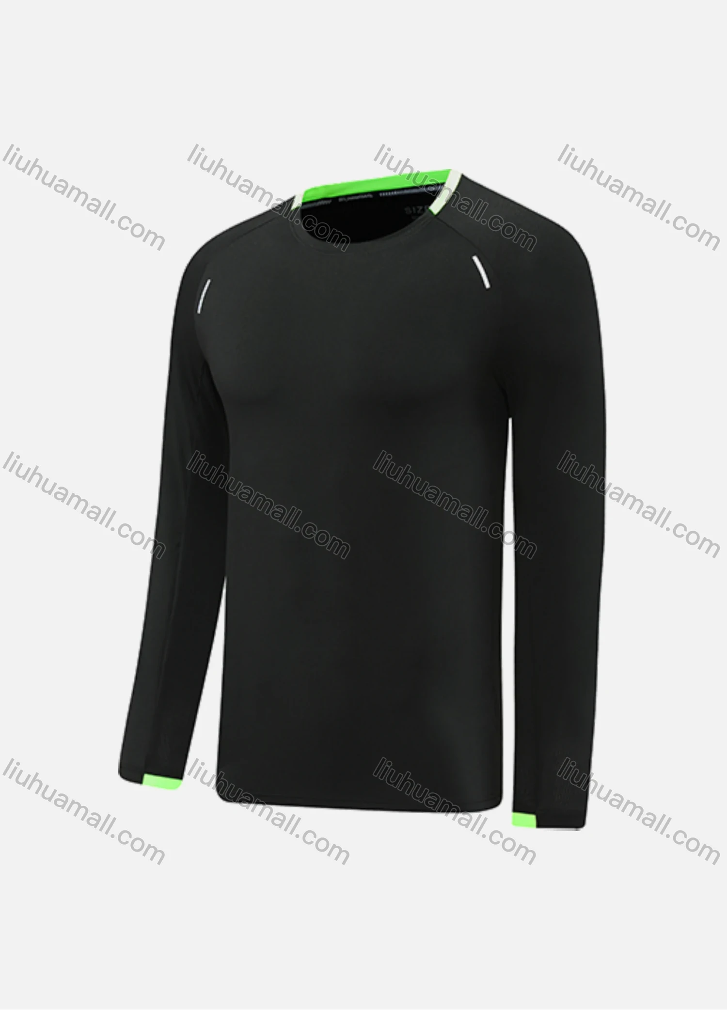 Wholesale Men's Athletic Workout Plain Long Sleeve Round Neck Tee CXM22102# - Liuhuamall