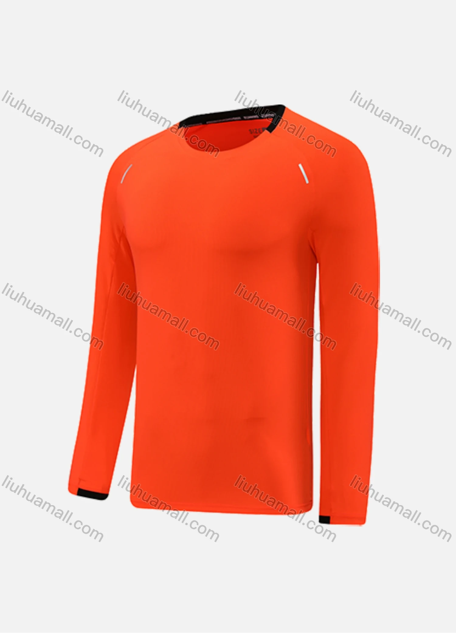Wholesale Men's Athletic Workout Plain Long Sleeve Round Neck Tee CXM22102# - Liuhuamall