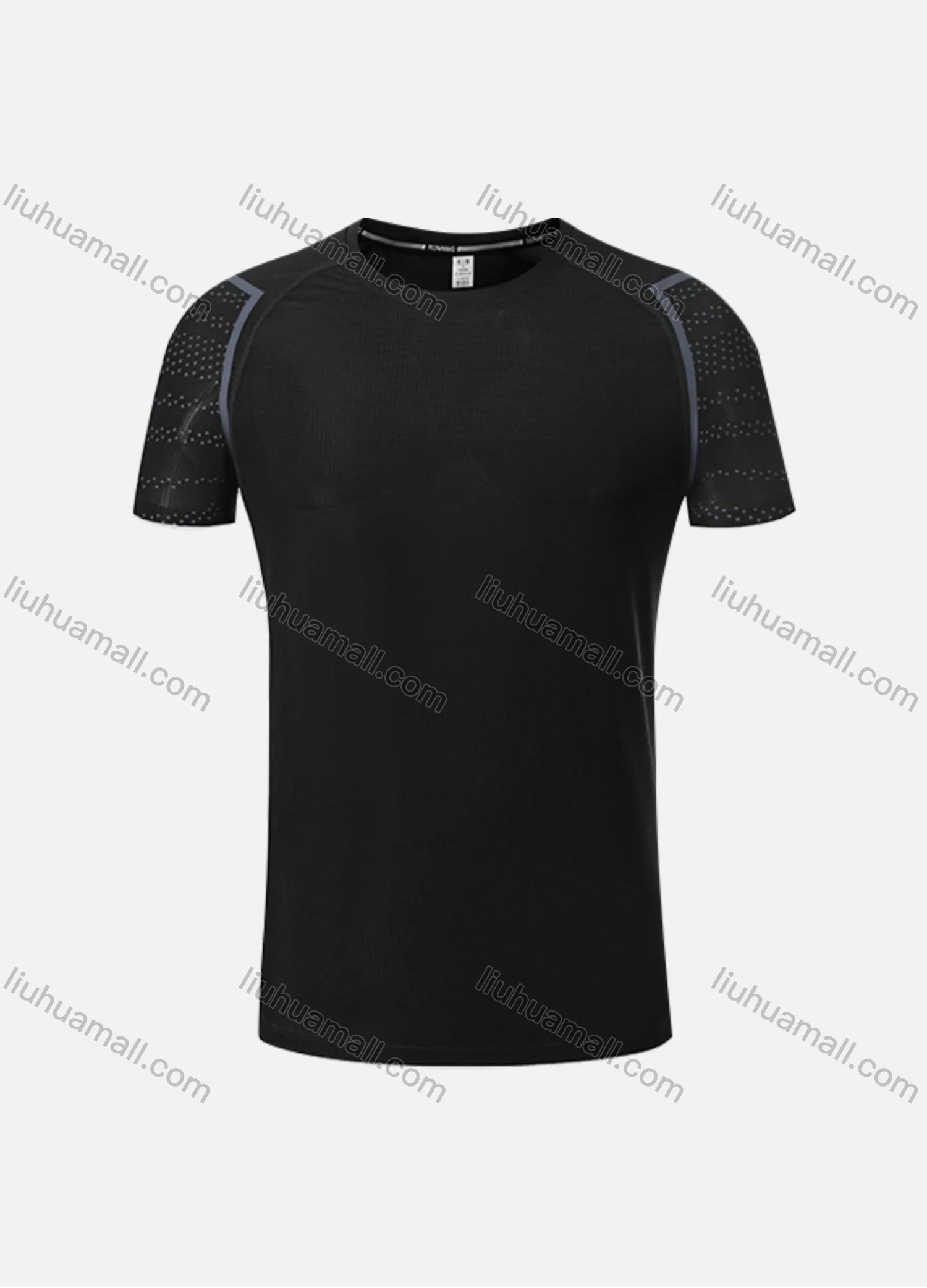 Wholesale Men's Athletic Workout Short Sleeve Round Neck Tee MT2217# - Liuhuamall