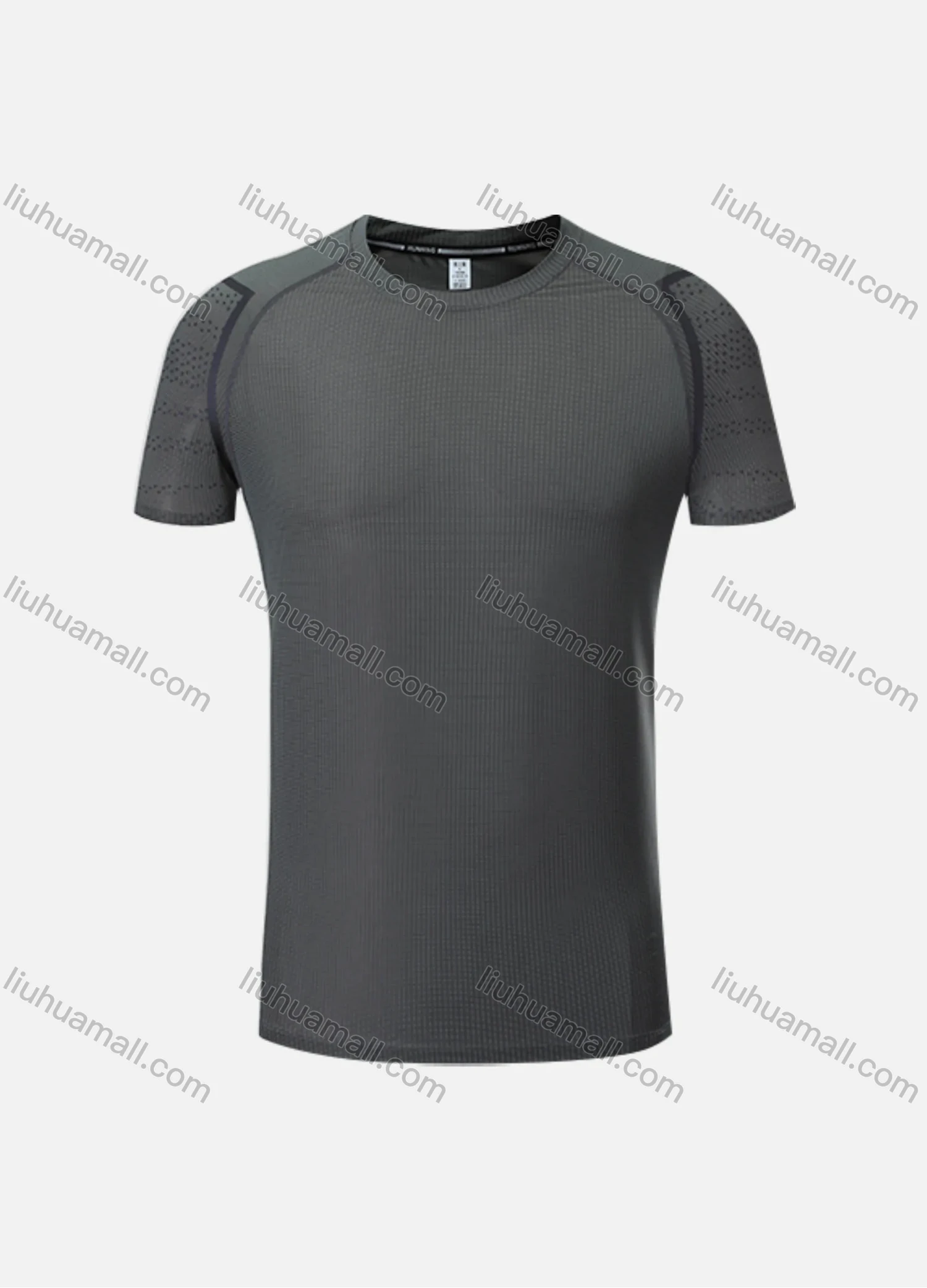 Wholesale Men's Athletic Workout Short Sleeve Round Neck Tee MT2217# - Liuhuamall