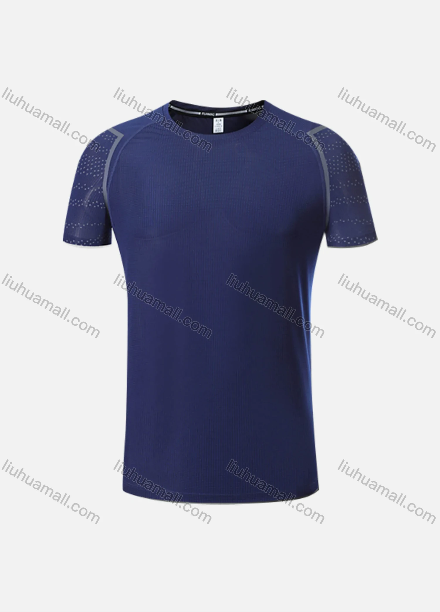 Wholesale Men's Athletic Workout Short Sleeve Round Neck Tee MT2217# - Liuhuamall