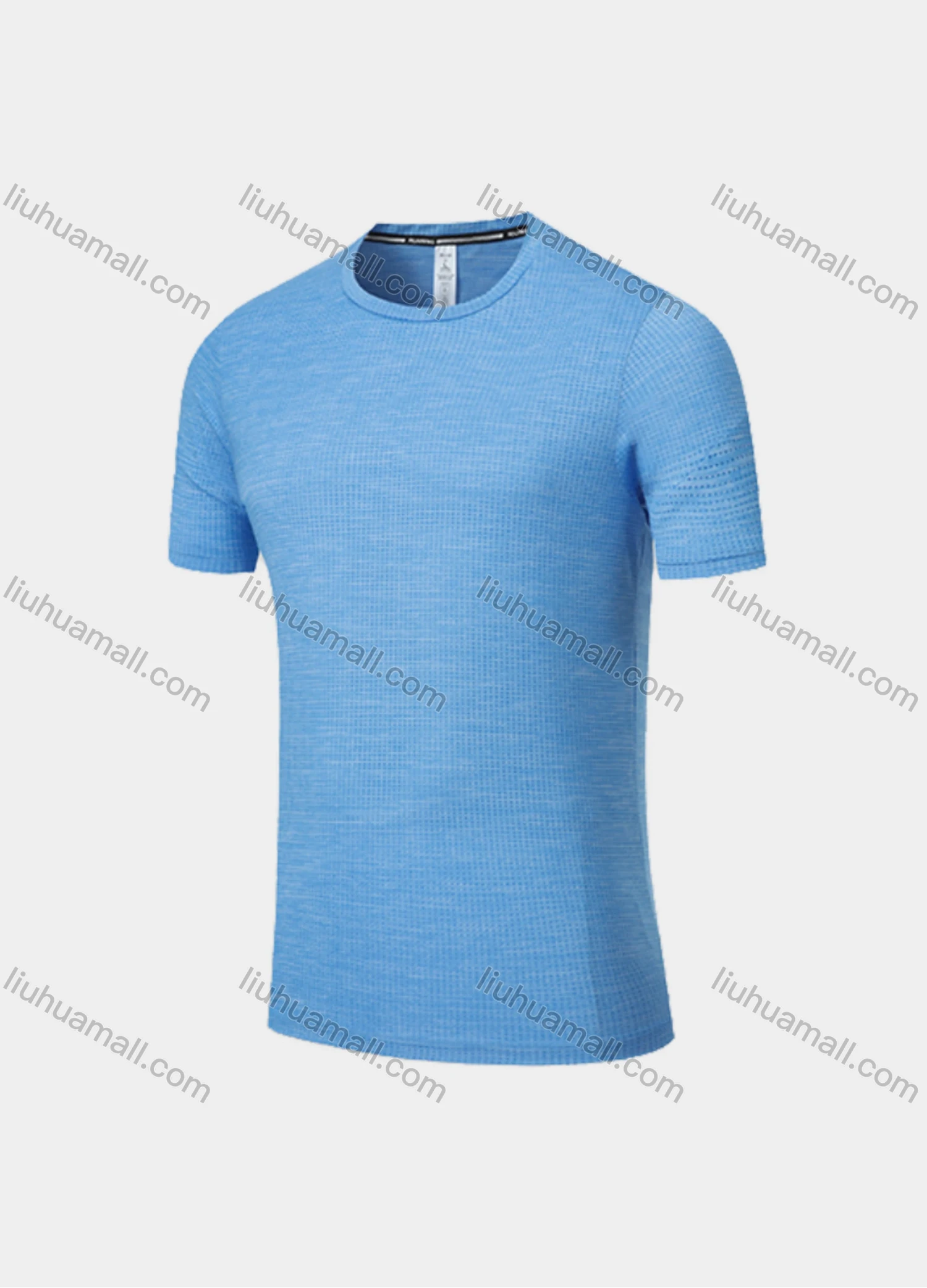 Wholesale Men's Athletic Workout Plain Short Sleeve Round Neck Tee MT21406# - Liuhuamall