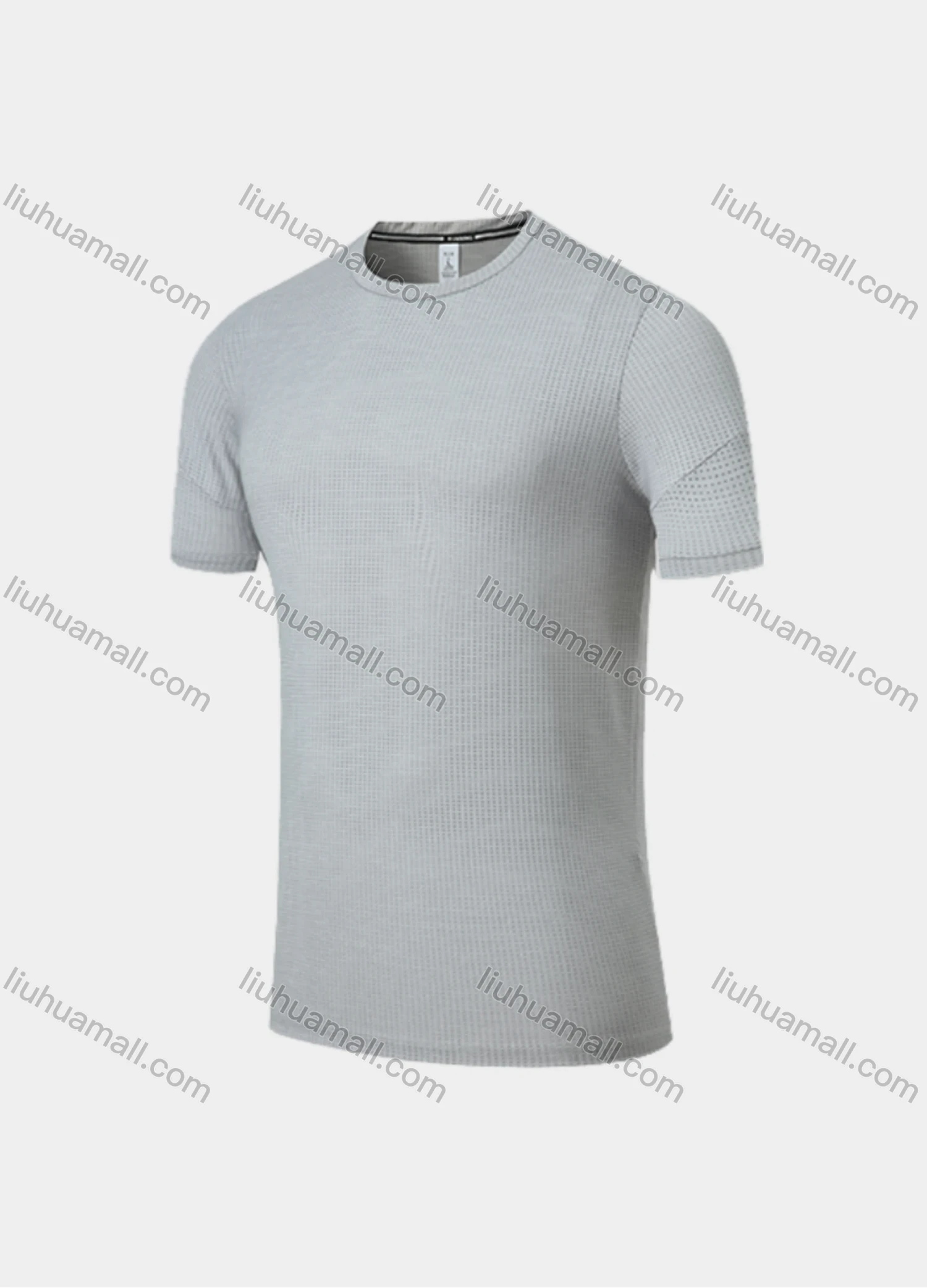 Wholesale Men's Athletic Workout Plain Short Sleeve Round Neck Tee MT21406# - Liuhuamall