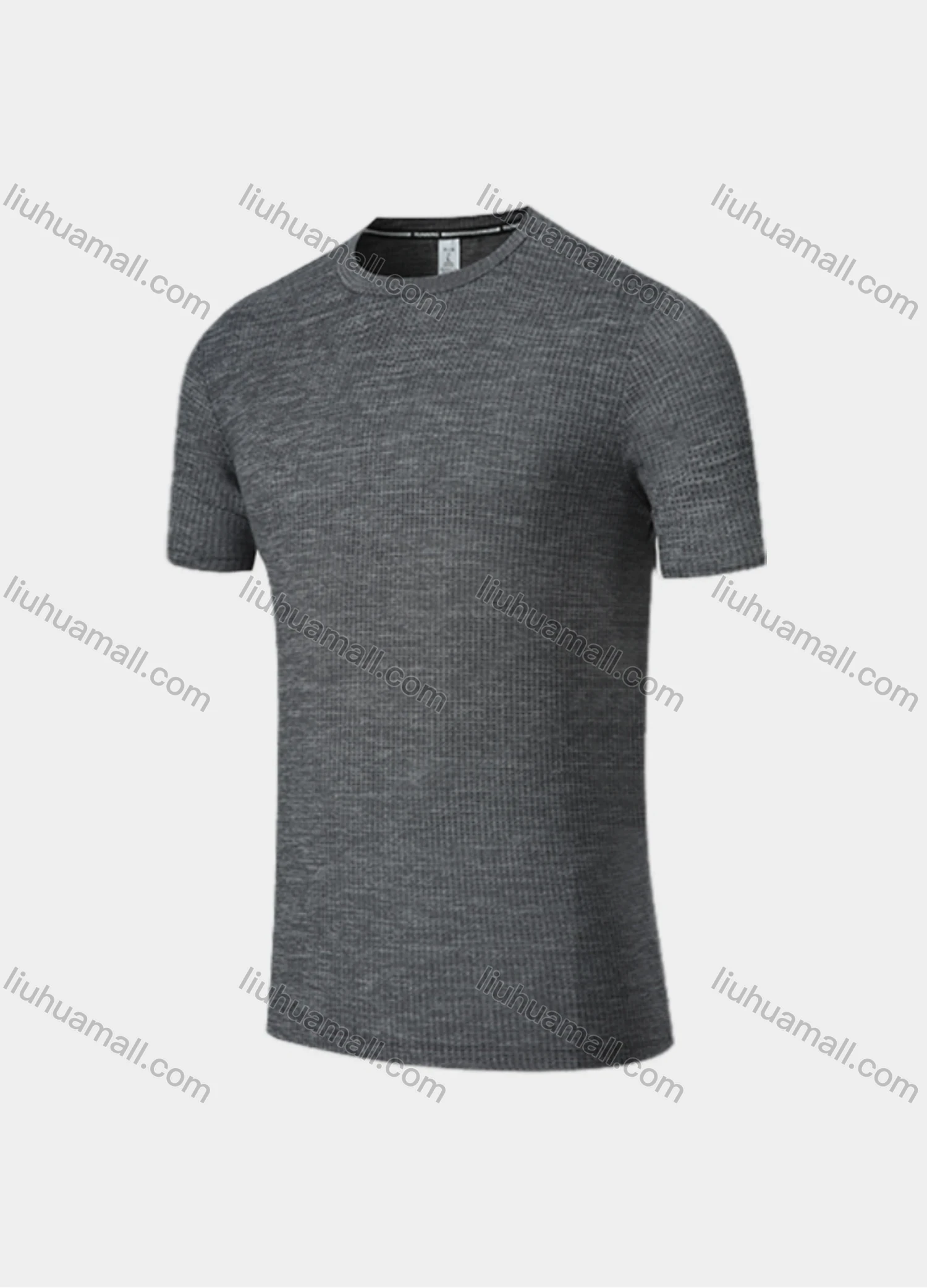 Wholesale Men's Athletic Workout Plain Short Sleeve Round Neck Tee MT21406# - Liuhuamall