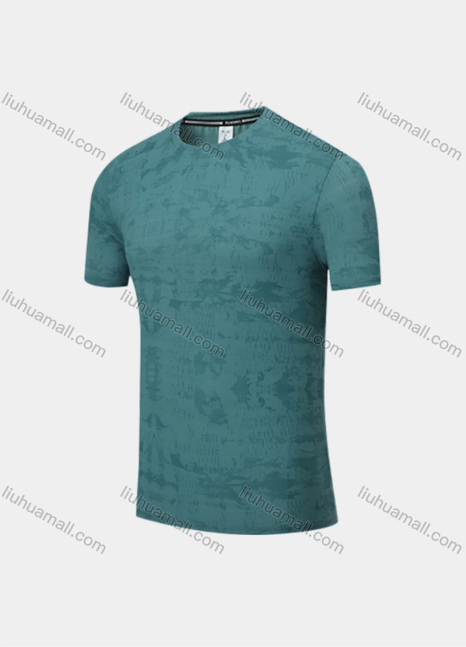 Wholesale Men's Athletic Workout Ink Splash Short Sleeve Round Neck Tee MT21407# - Liuhuamall