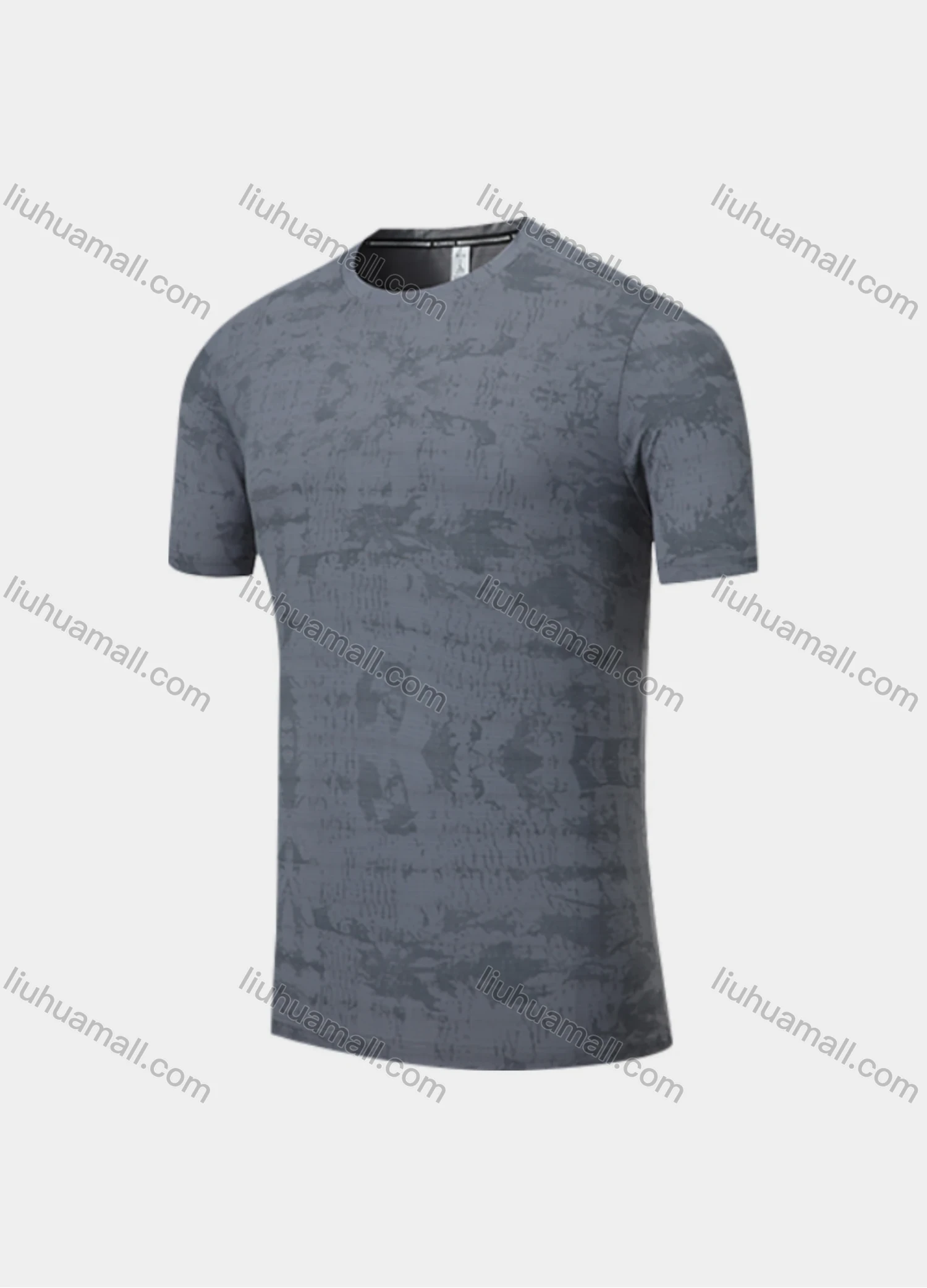 Wholesale Men's Athletic Workout Ink Splash Short Sleeve Round Neck Tee MT21407# - Liuhuamall