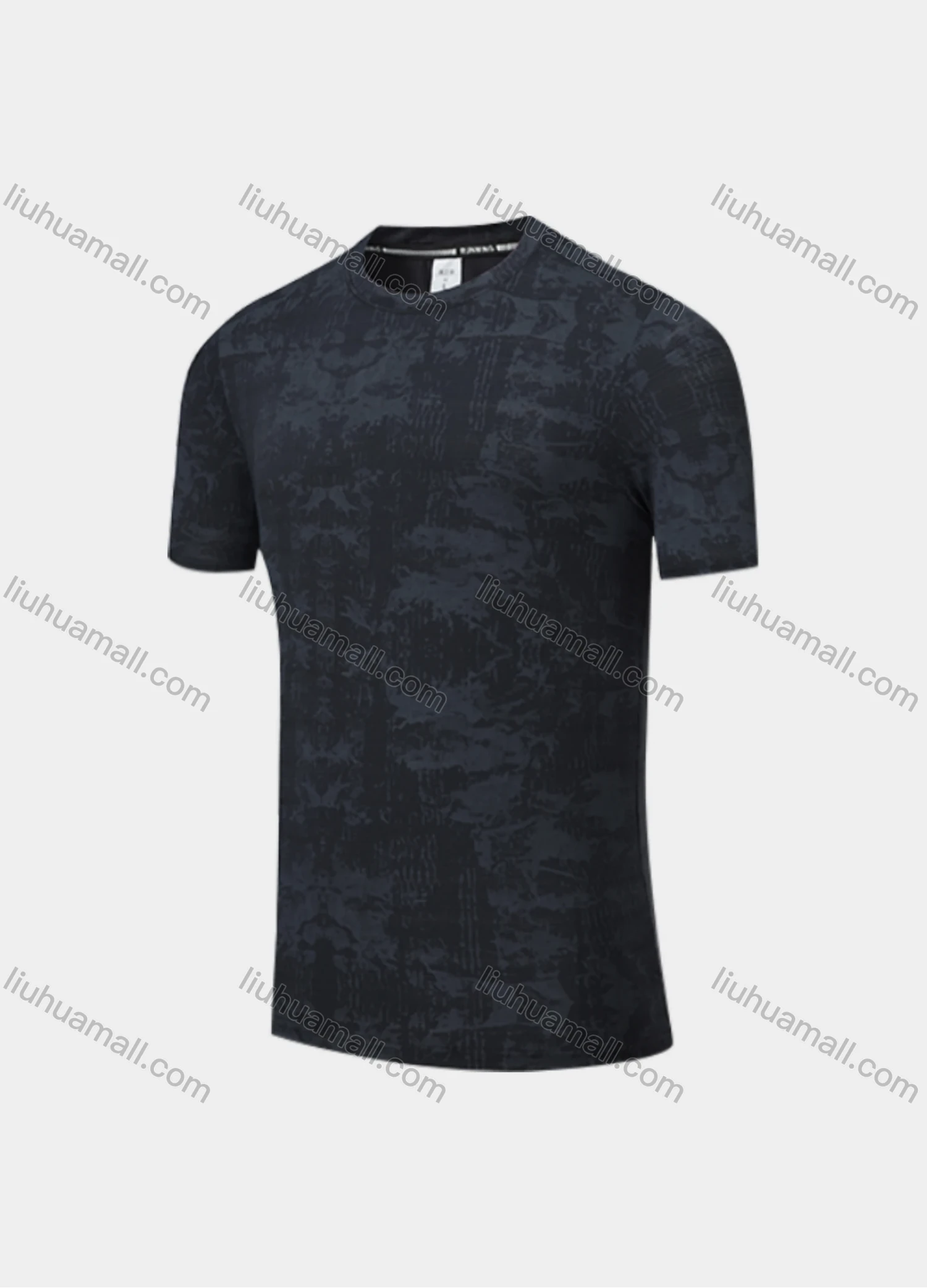 Wholesale Men's Athletic Workout Ink Splash Short Sleeve Round Neck Tee MT21407# - Liuhuamall