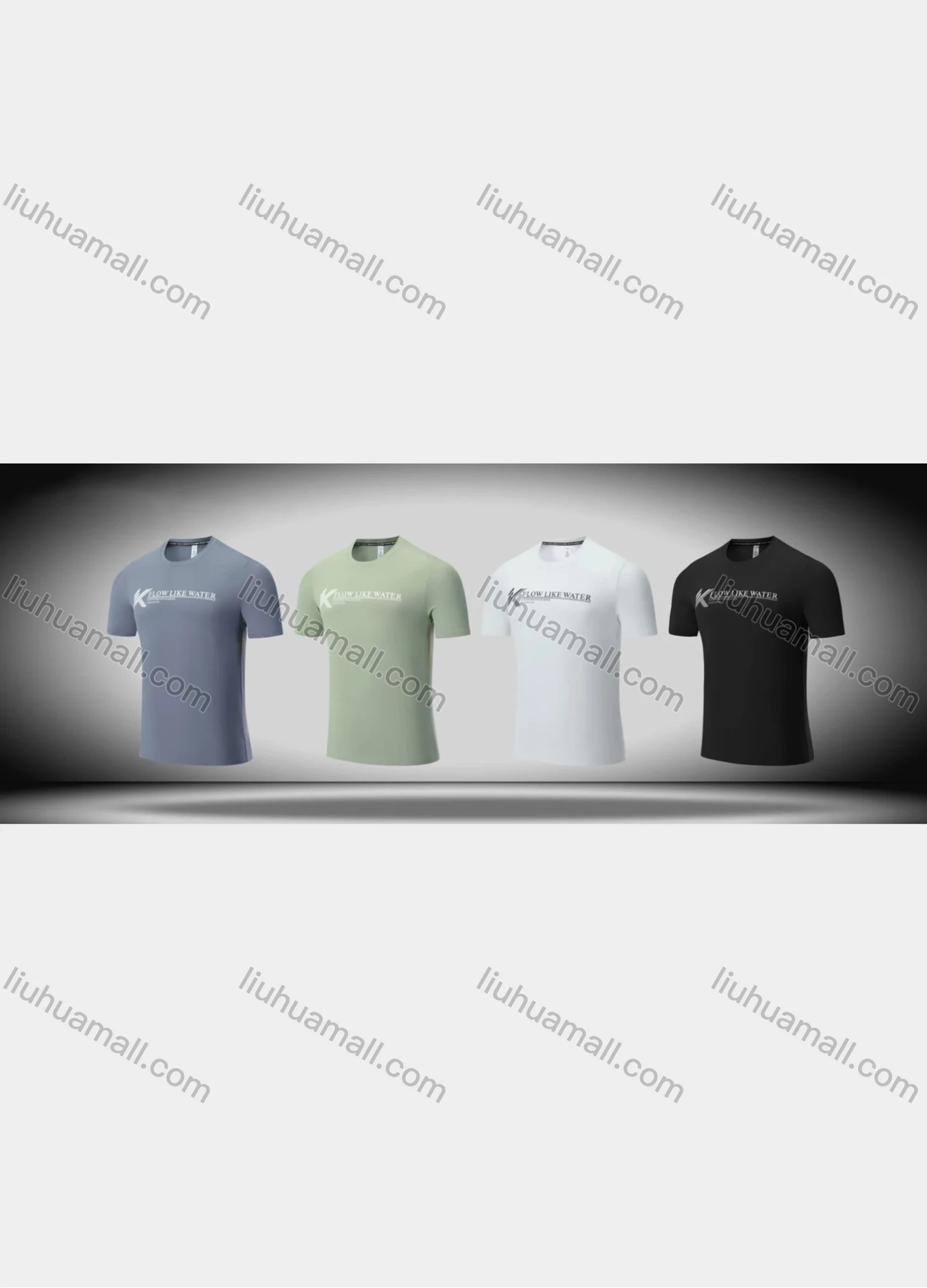 Wholesale Men's Athletic Workout Short Sleeve Round Neck Tee MT21418# - Liuhuamall