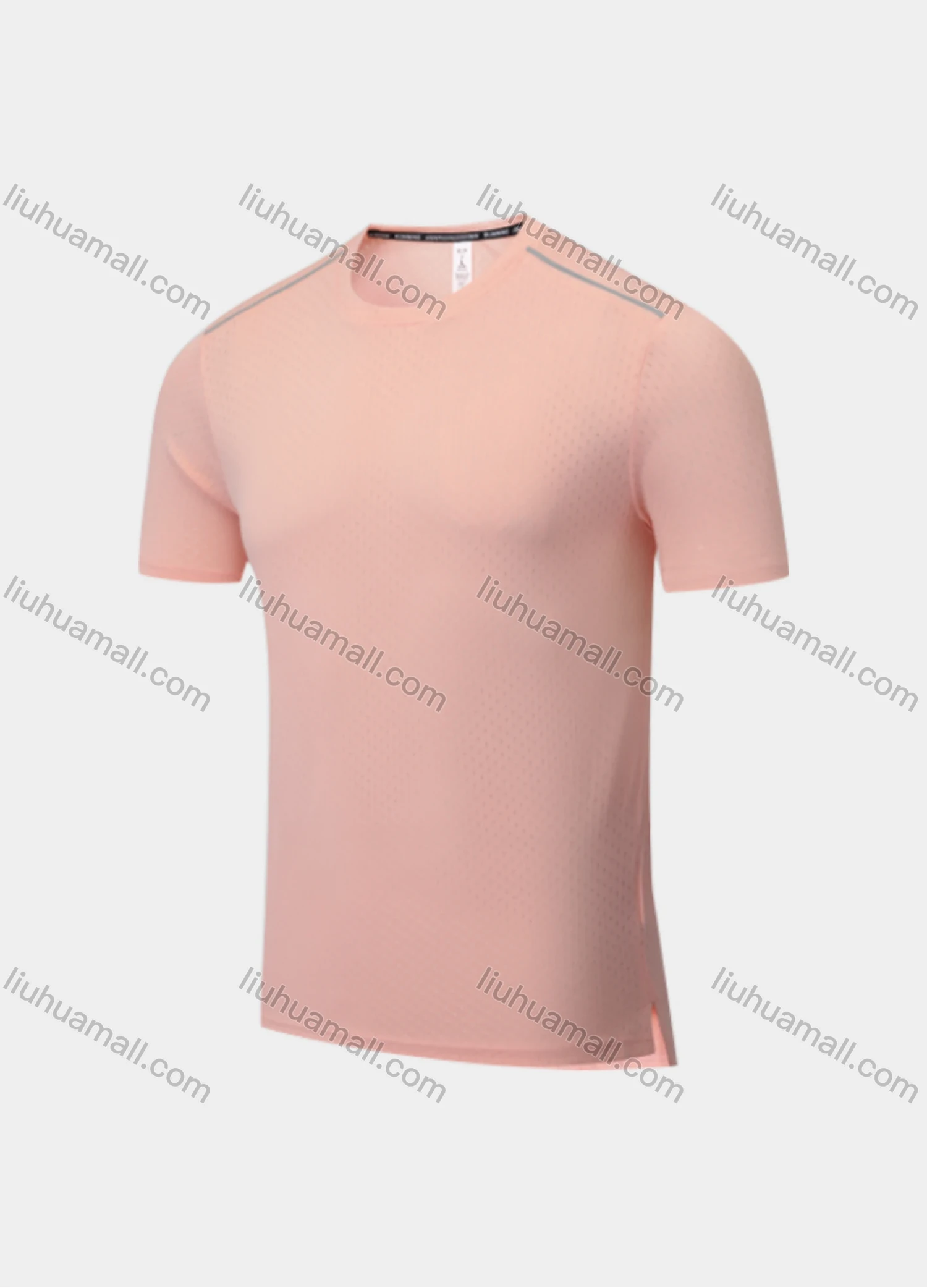 Wholesale Men's Athletic Workout Plain Short Sleeve Round Neck Tee MT21421# - Liuhuamall