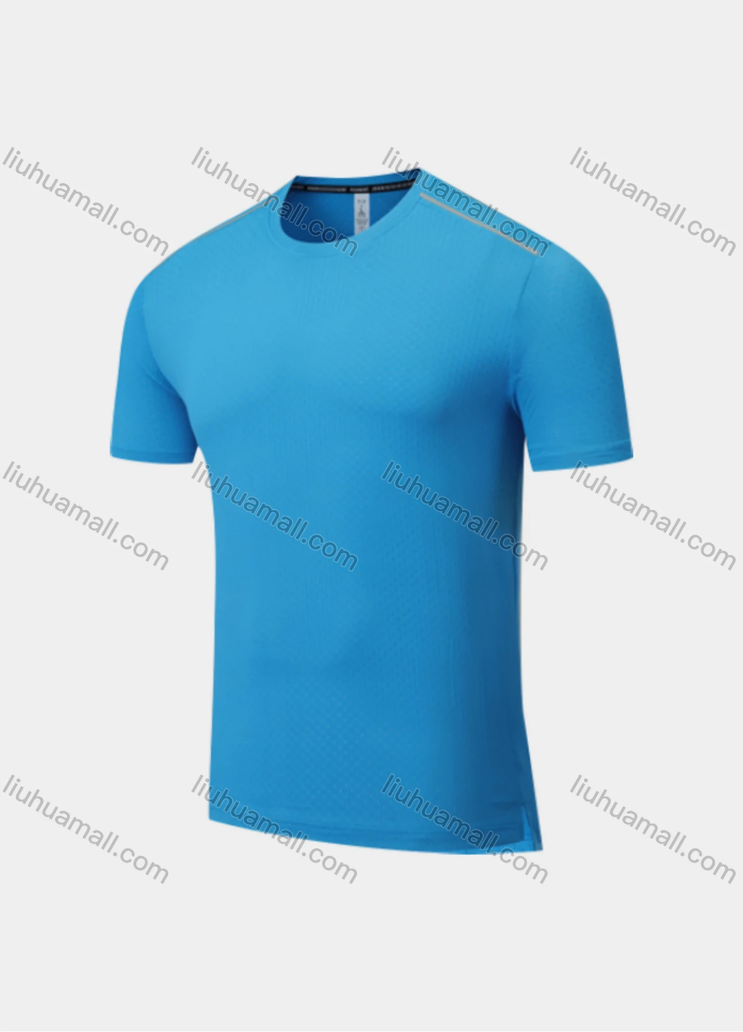 Wholesale Men's Athletic Workout Plain Short Sleeve Round Neck Tee MT21421# - Liuhuamall