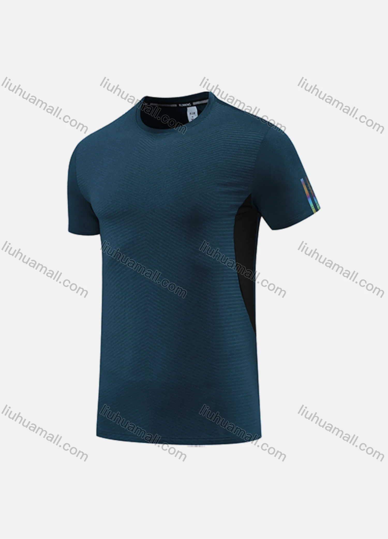 Wholesale Men's Athletic Workout Short Sleeve Round Neck Tee MT21428# - Liuhuamall