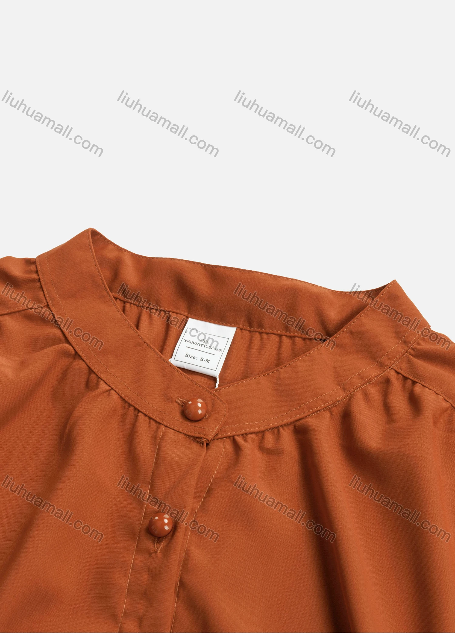 Wholesale Women's Casual Plain Long Sleeve Button Down Tunic 1332# - Liuhuamall