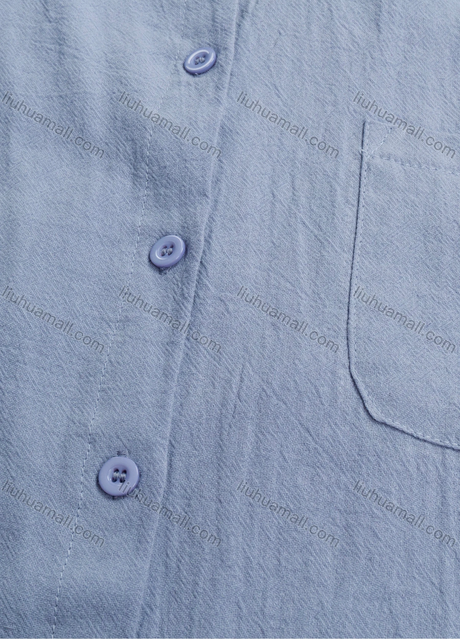 Wholesale Women's Casual Plain Ruffle Neck Button Down Patch Pocket Long Sleeve Shirt 1335# - Liuhuamall