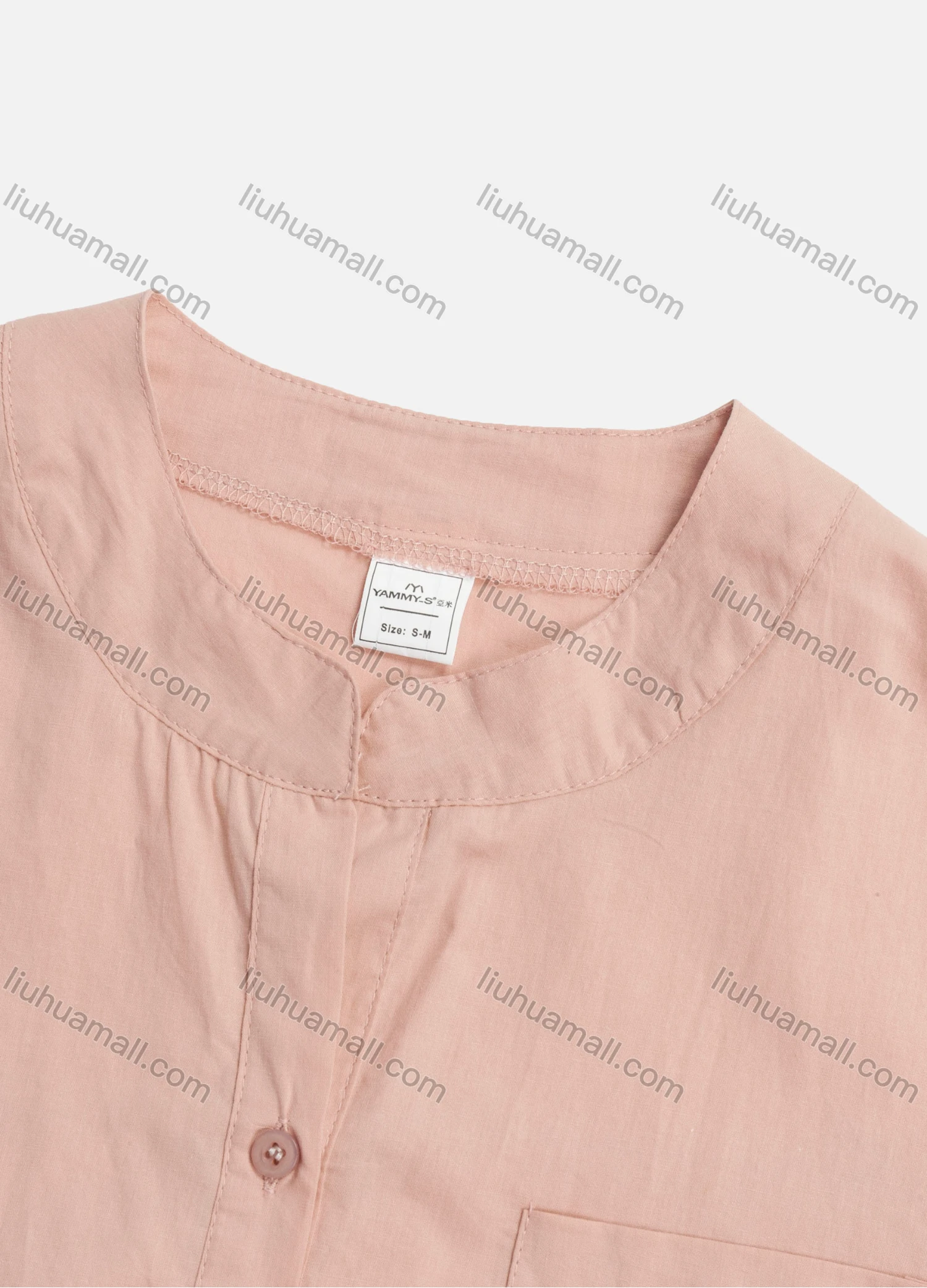 Wholesale Women's Casual Plain Button Front Patch Pocket Long Sleeve High Low Hem Blouse 1339# - Liuhuamall