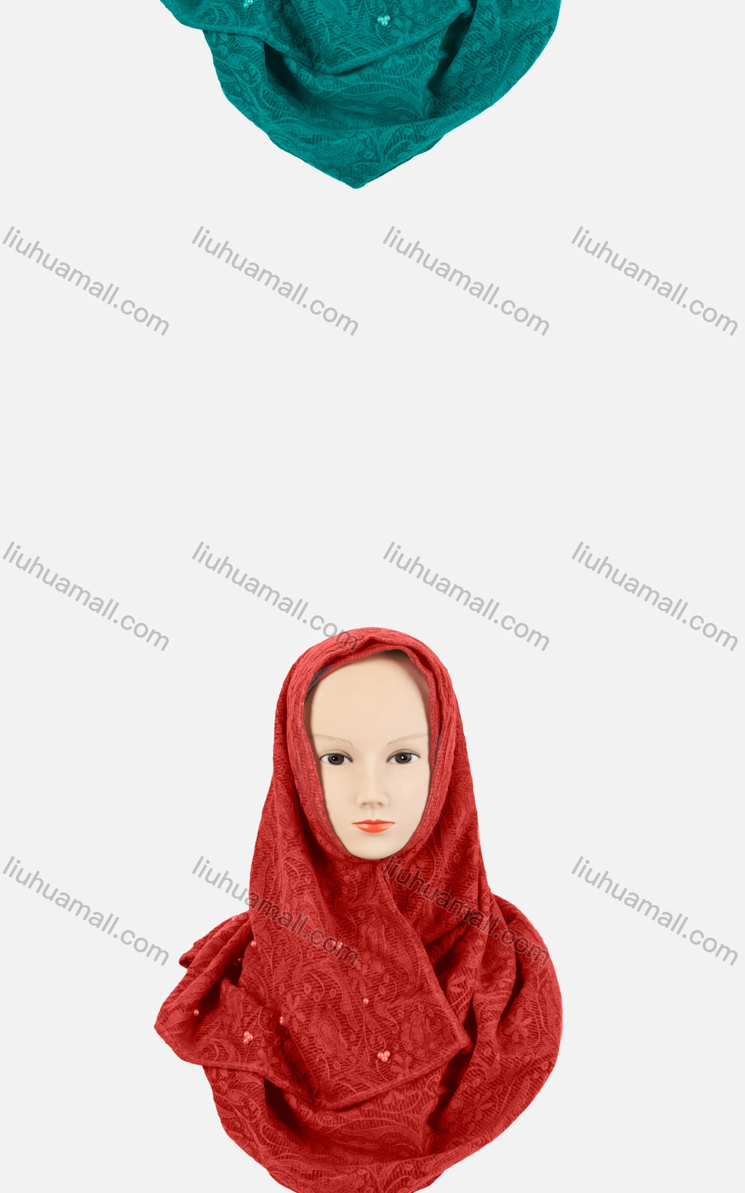 Wholesale Women's Casual Embroidered Floral Long Arabic Muslim Hijab Turban Scarf - Liuhuamall