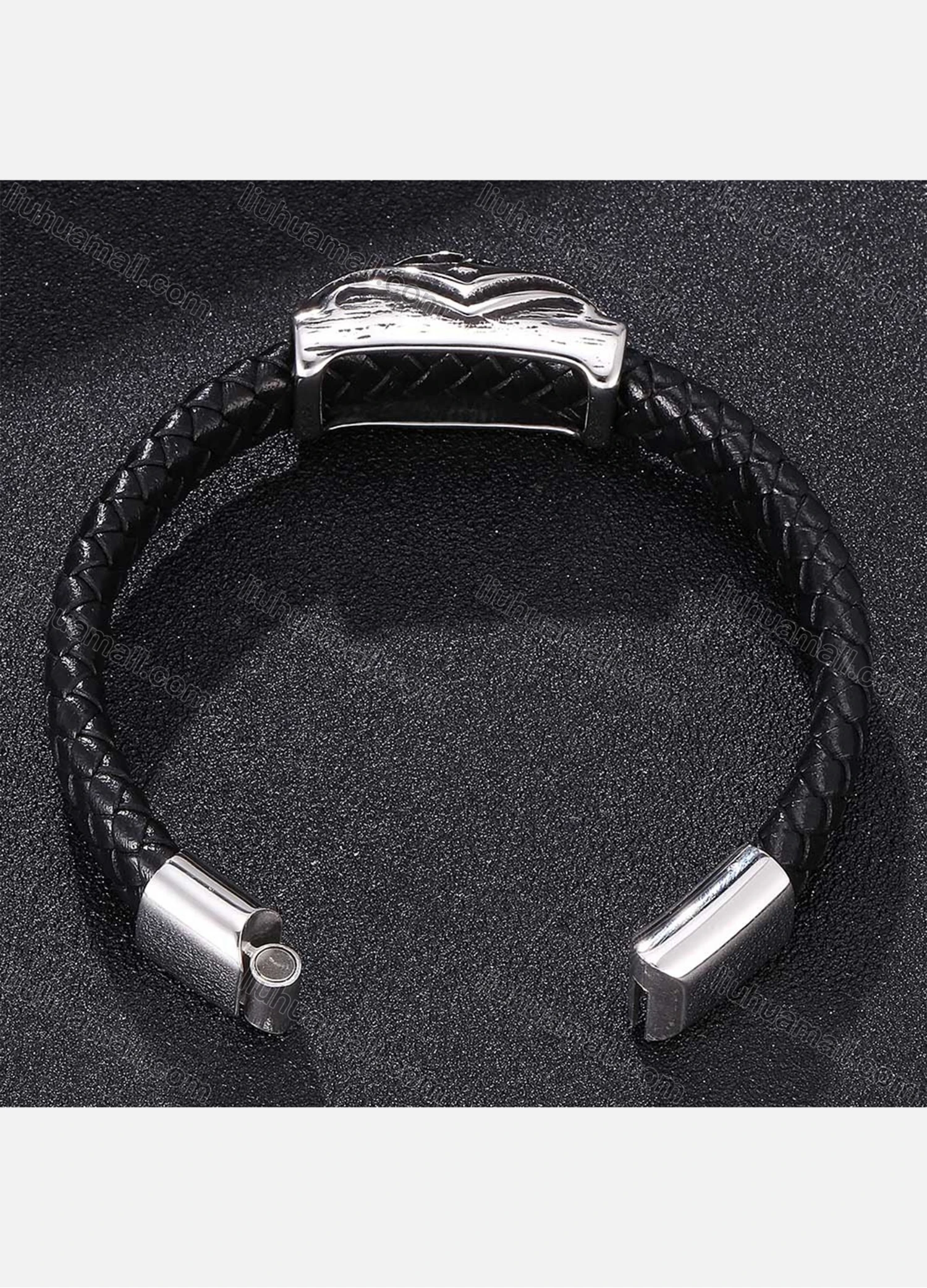 Wholesale Genuine Leather Stainless Steel Magnetic Buckle Bracelet SP0272# - Liuhuamall