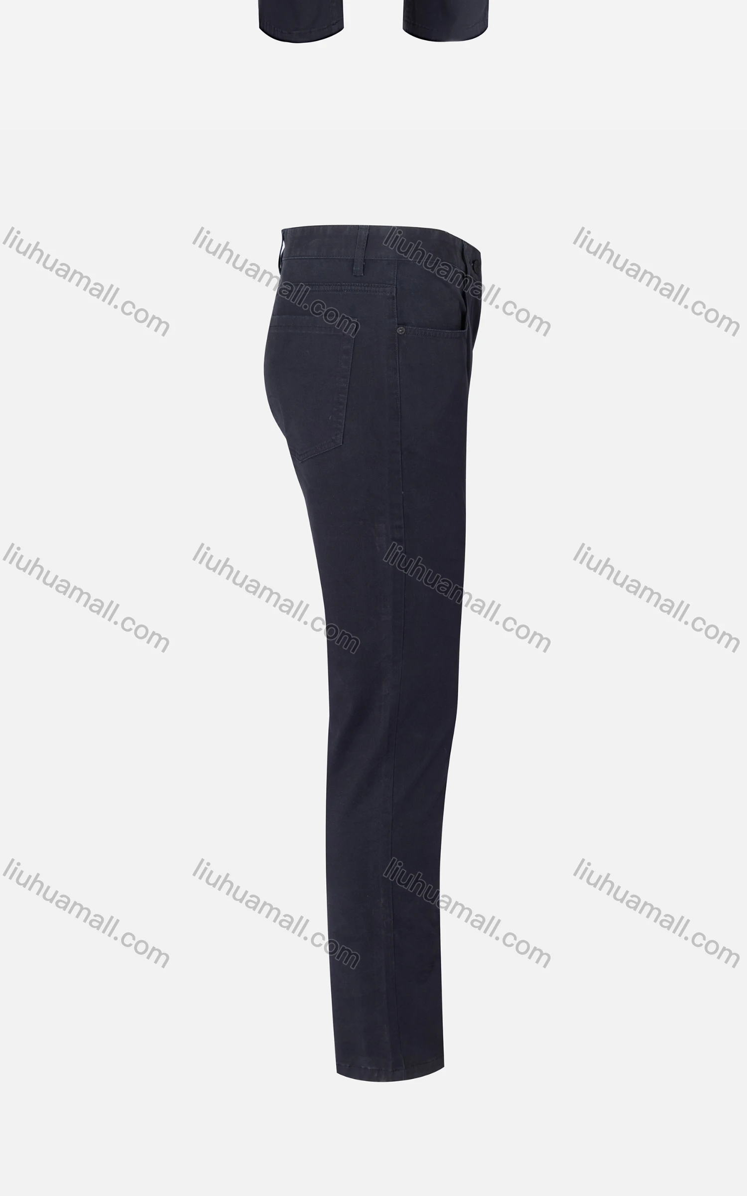 Wholesale Men's Casual Plain 100%Cotton Button Closure Pockets Chino Pants - Liuhuamall