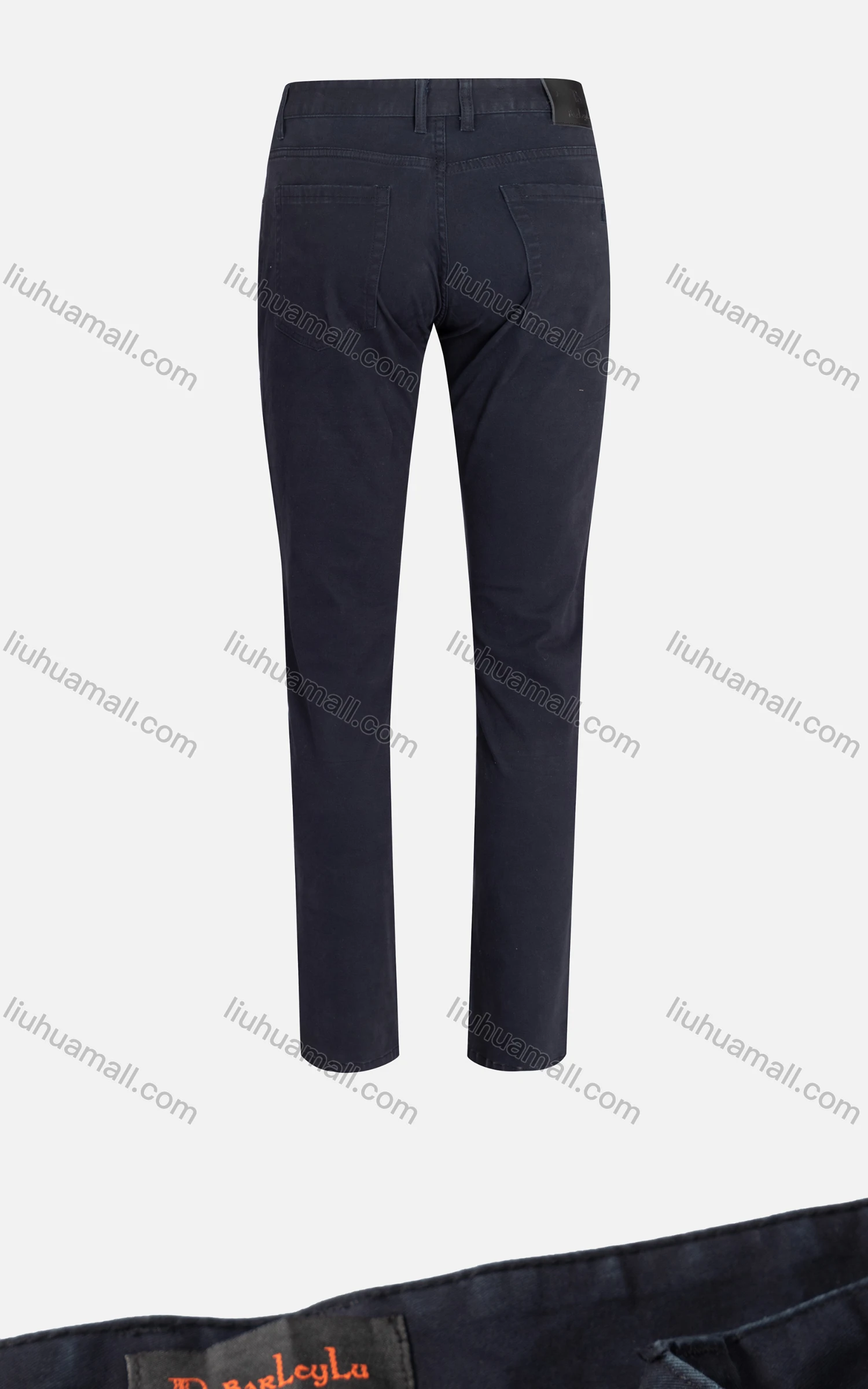 Wholesale Men's Casual Plain 100%Cotton Button Closure Pockets Chino Pants - Liuhuamall