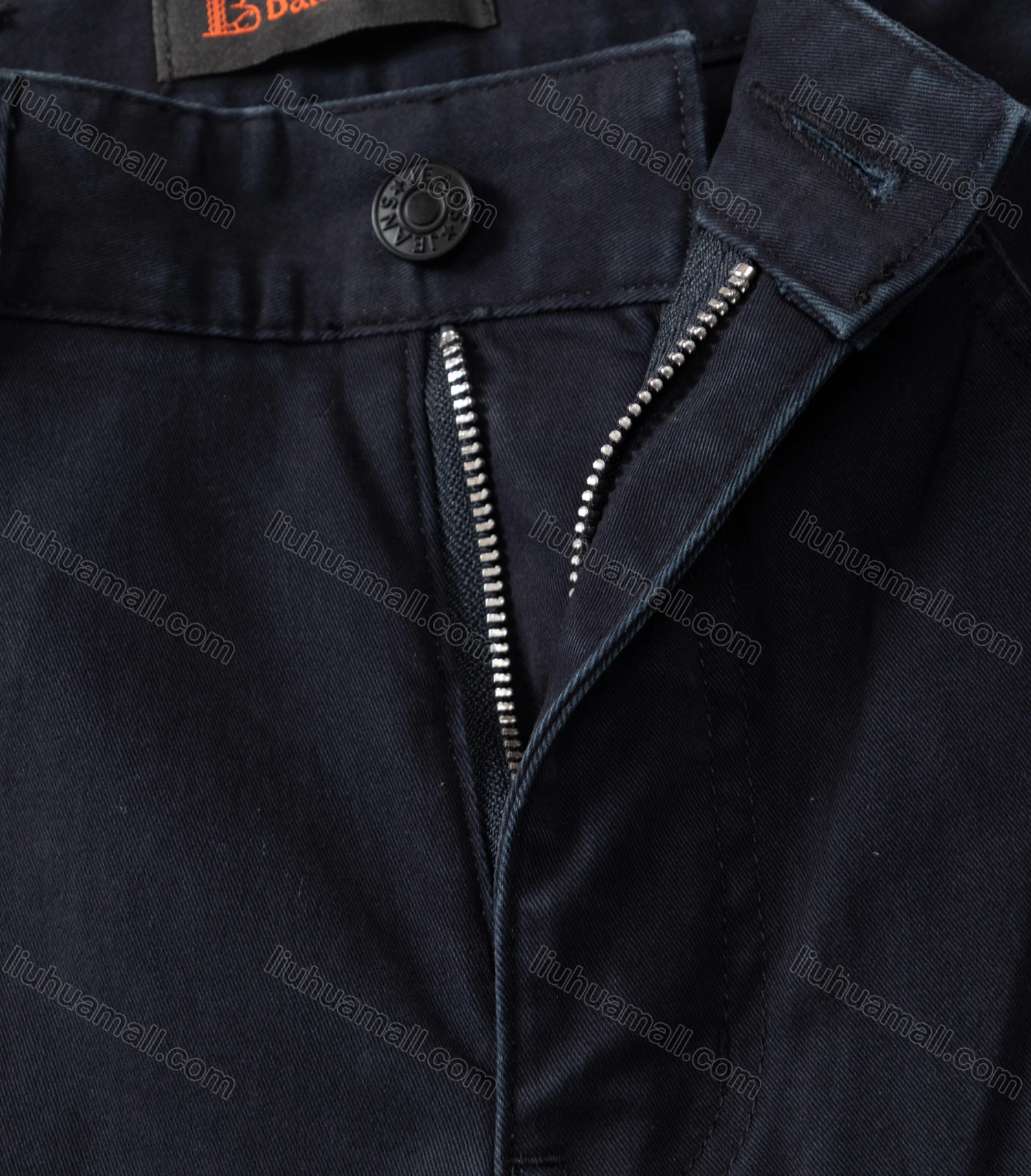 Wholesale Men's Casual Plain 100%Cotton Button Closure Pockets Chino Pants - Liuhuamall