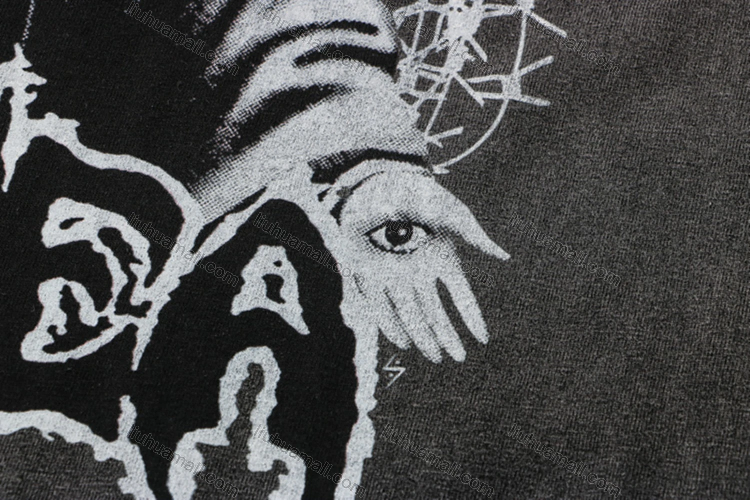 Wholesale Unisex Fashion Distressed Crew Neck Loose Fit Graphic 100%Cotton Short Sleeve Tee QX08# - Liuhuamall