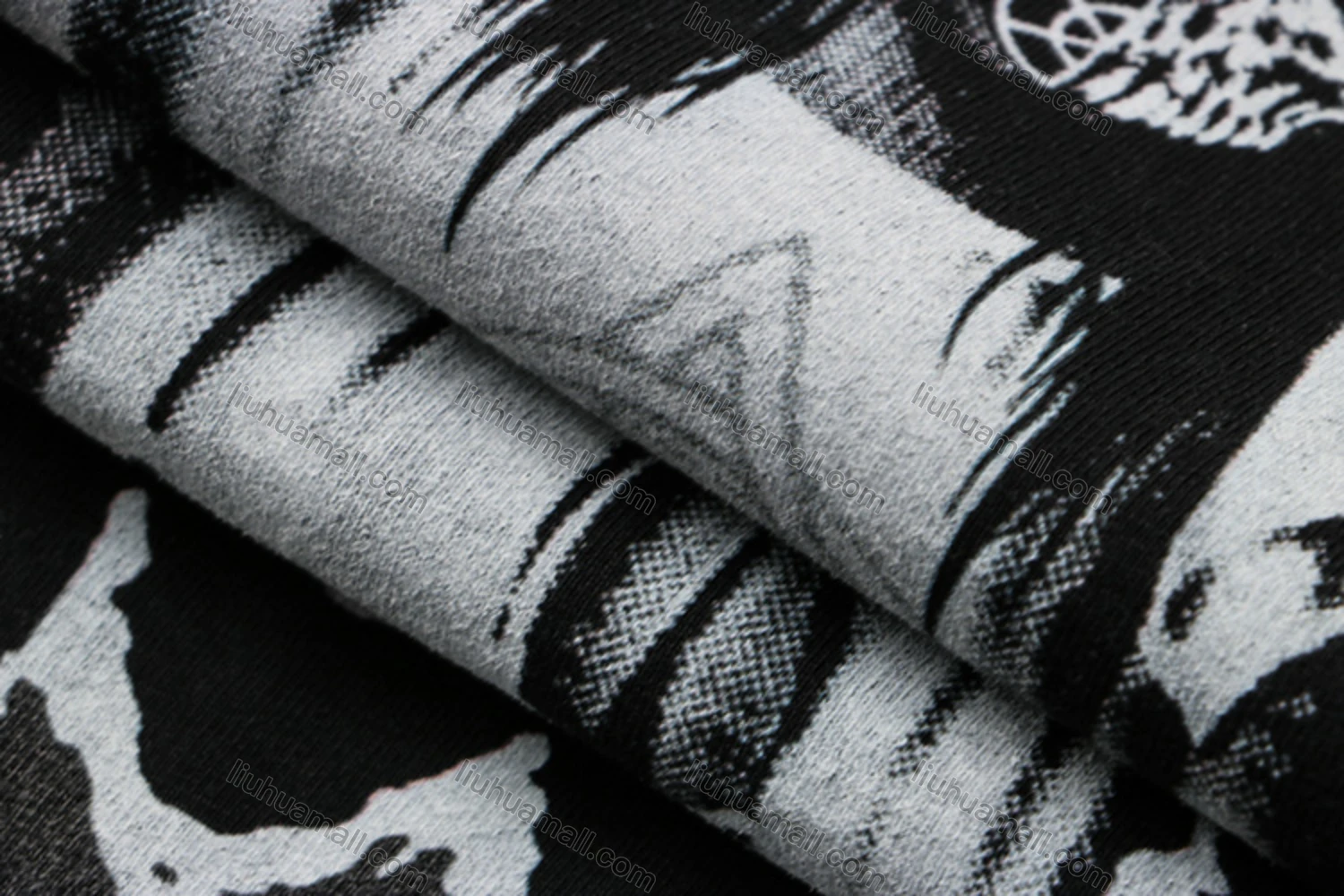 Wholesale Unisex Fashion Distressed Crew Neck Loose Fit Graphic 100%Cotton Short Sleeve Tee QX08# - Liuhuamall