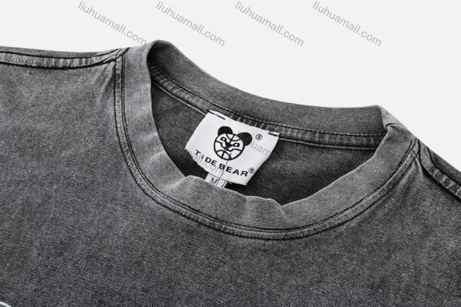 Wholesale Unisex Fashion Distressed Crew Neck Loose Fit Graphic 100%Cotton Short Sleeve Tee QX13# - Liuhuamall