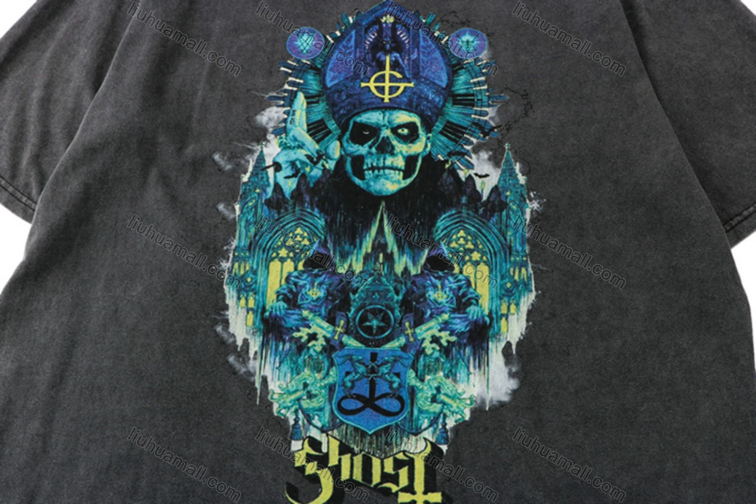 Wholesale Unisex Fashion Distressed Crew Neck Loose Fit Graphic 100%Cotton Short Sleeve Tee QX17# - Liuhuamall