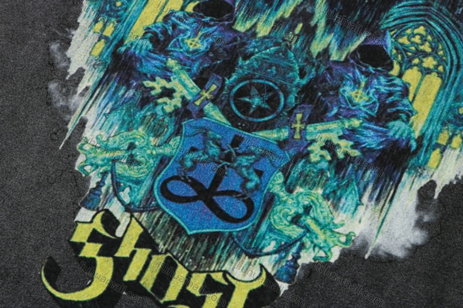 Wholesale Unisex Fashion Distressed Crew Neck Loose Fit Graphic 100%Cotton Short Sleeve Tee QX17# - Liuhuamall