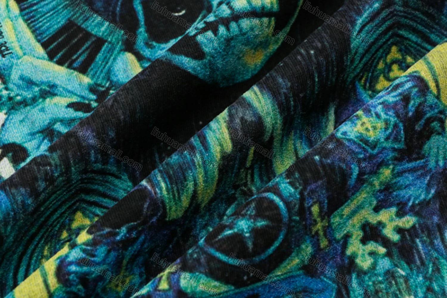 Wholesale Unisex Fashion Distressed Crew Neck Loose Fit Graphic 100%Cotton Short Sleeve Tee QX17# - Liuhuamall