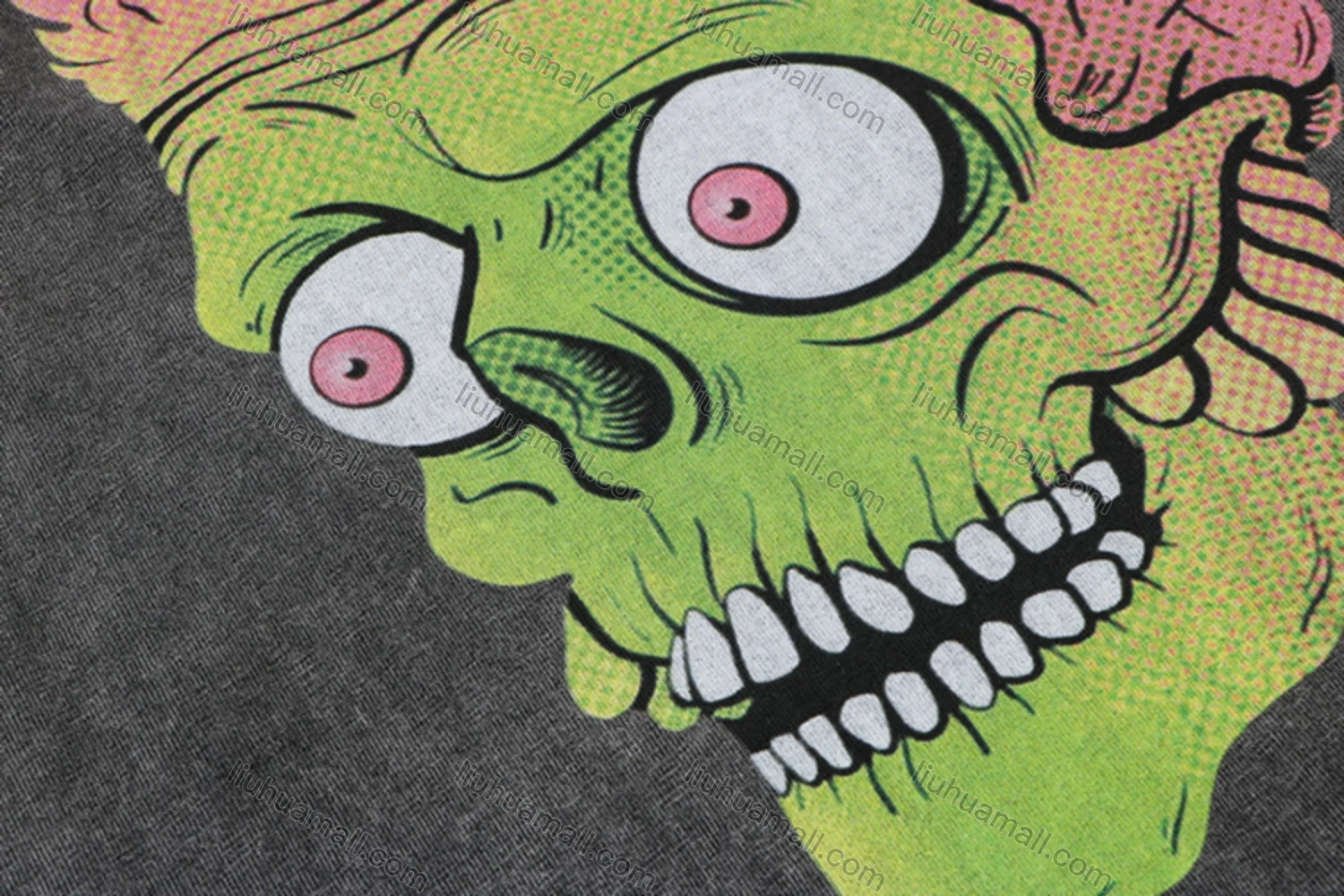 Wholesale Unisex Fashion Distressed Crew Neck Loose Fit Graphic 100%Cotton Short Sleeve Tee QX31# - Liuhuamall