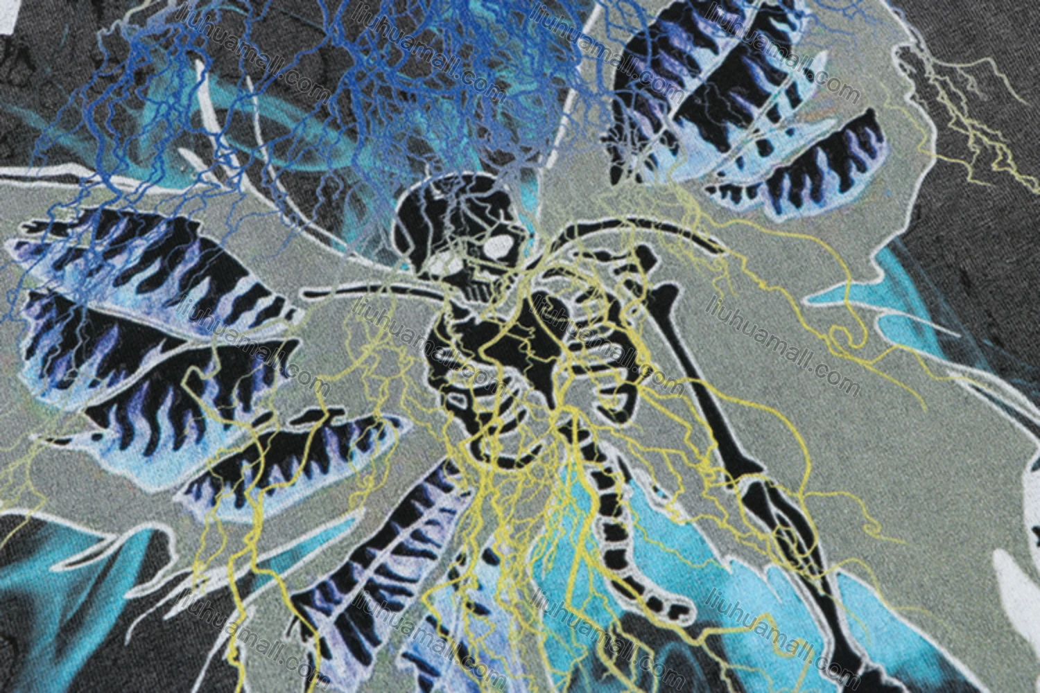 Wholesale Unisex Fashion Distressed Crew Neck Loose Fit Graphic 100%Cotton Short Sleeve Tee QX33# - Liuhuamall