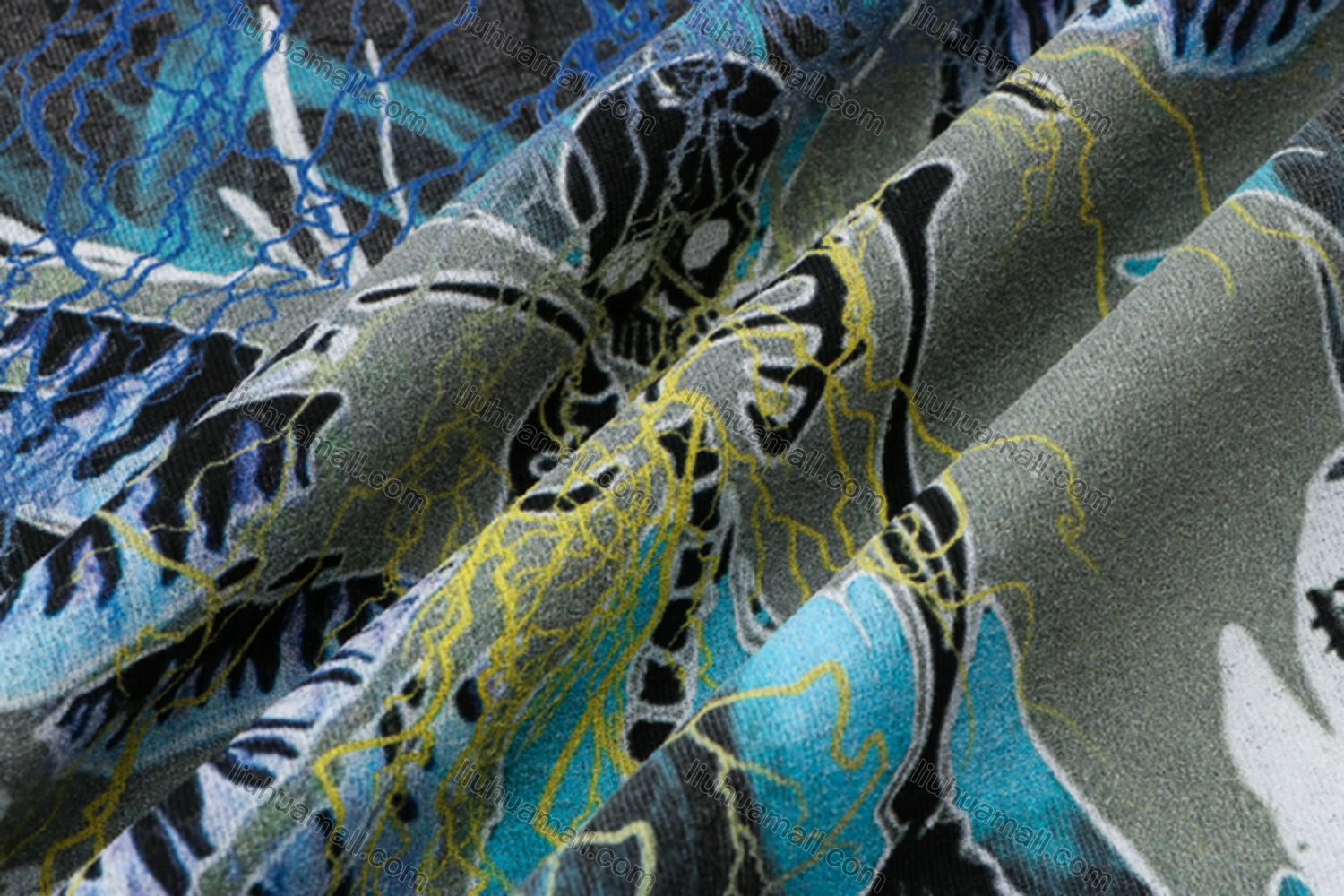 Wholesale Unisex Fashion Distressed Crew Neck Loose Fit Graphic 100%Cotton Short Sleeve Tee QX33# - Liuhuamall