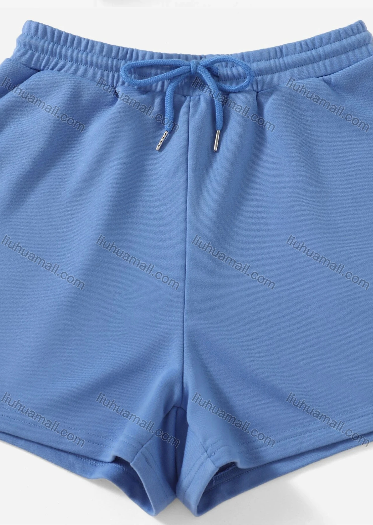 Wholesale Women's Casual Plain Crop Tank Top & Elastic Waist Hot Shorts Set - Liuhuamall