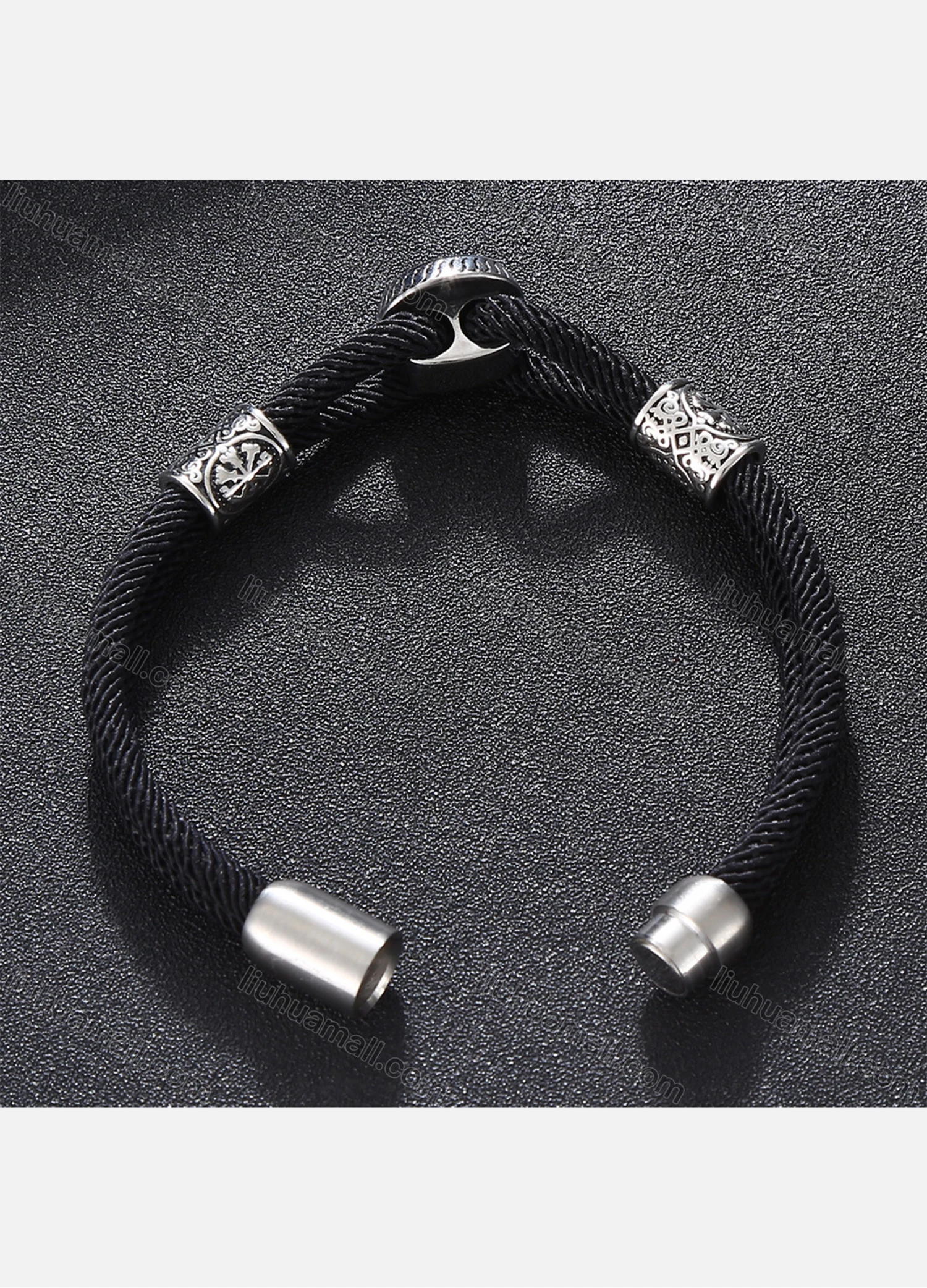 Wholesale Polyester Stainless Steel Magnetic Buckle Bracelet SP1426# - Liuhuamall