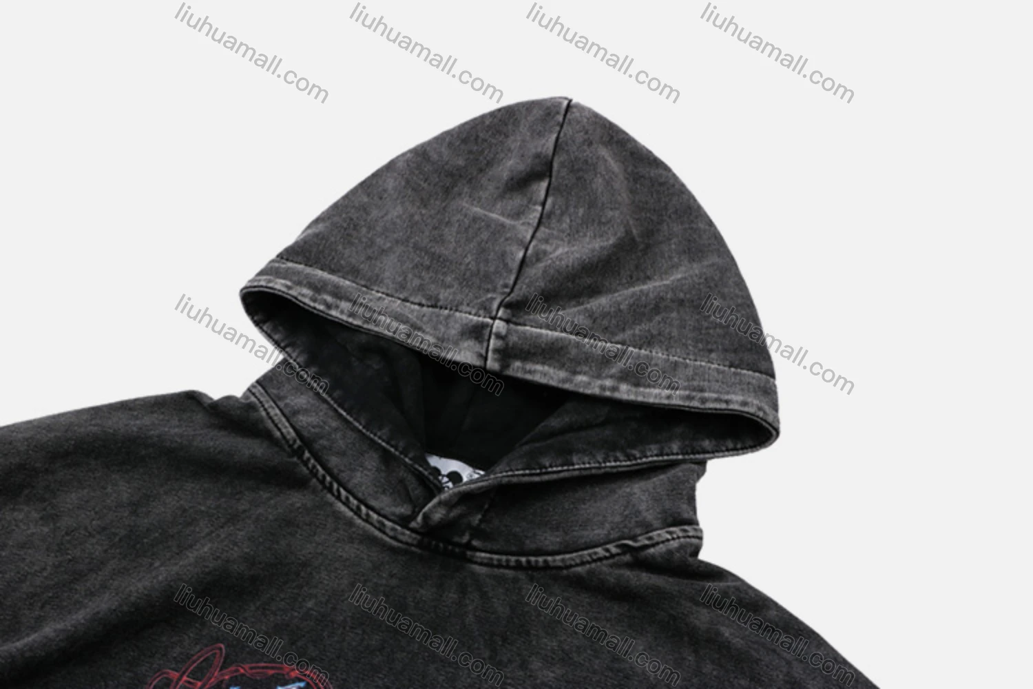 Wholesale Unisex Fashion 100%Cotton Graphic Distressed Long Sleeve Hoodie Pullover Sweatshirt XLY24# - Liuhuamall