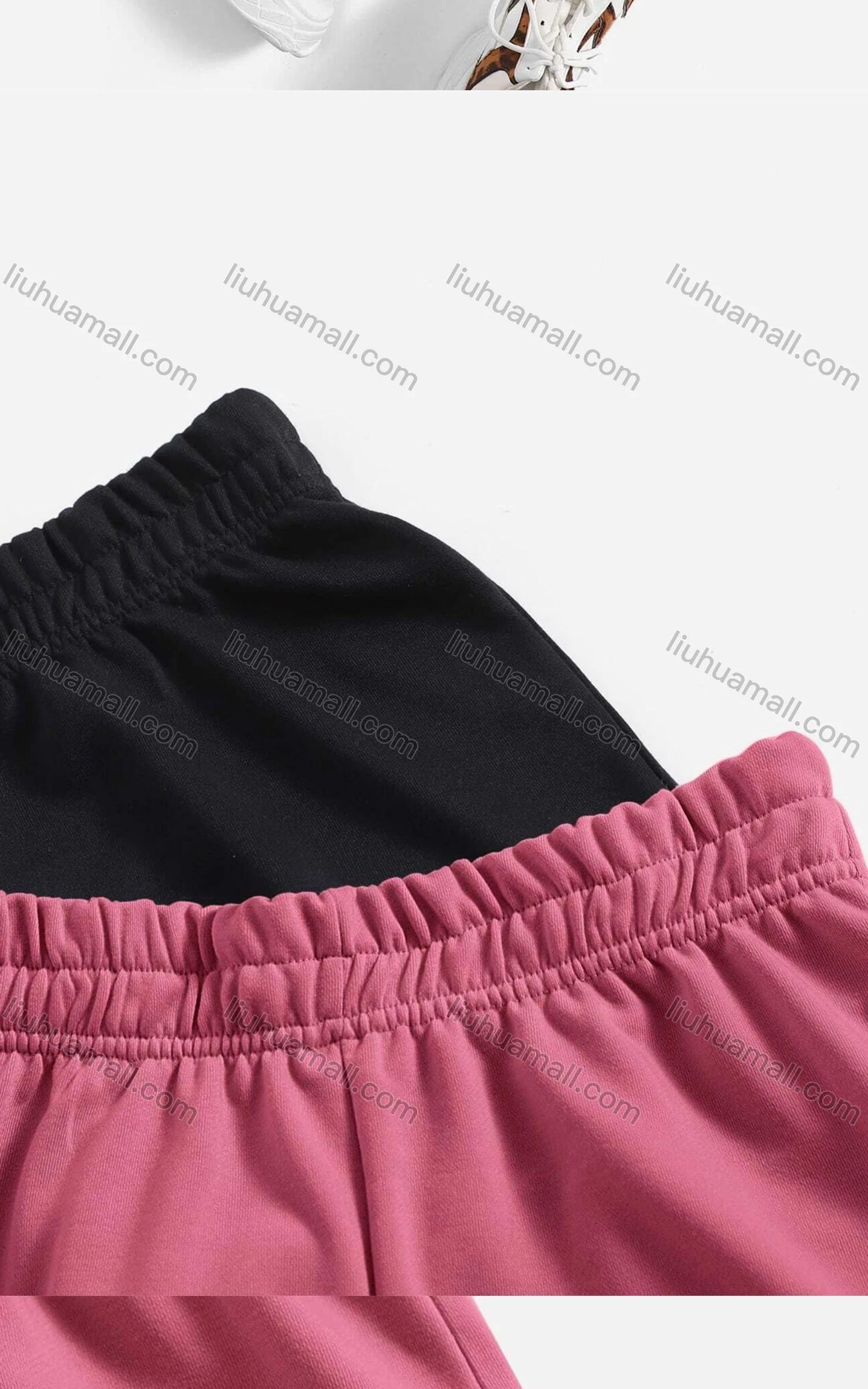 Wholesale Women's Casual Breathable Plain Elastic Waist Hot Shorts - Liuhuamall