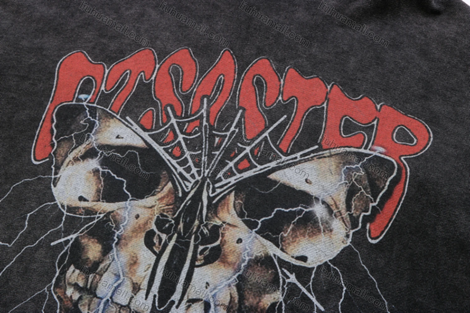 Wholesale Unisex Fashion 100%Cotton Graphic Distressed Long Sleeve Hoodie Pullover Sweatshirt XLY35# - Liuhuamall