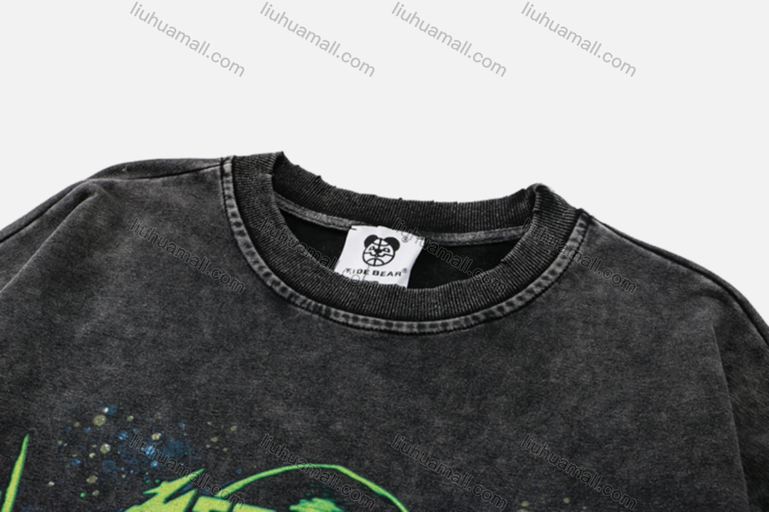 Wholesale Unisex Fashion Distressed 100%Cotton Crew Neck Long Sleeve Graphic T-shirt XYW31# - Liuhuamall