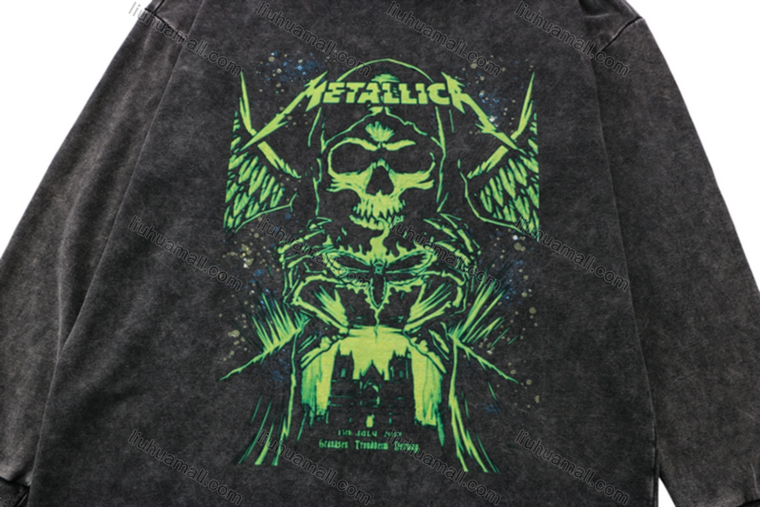 Wholesale Unisex Fashion Distressed 100%Cotton Crew Neck Long Sleeve Graphic T-shirt XYW31# - Liuhuamall