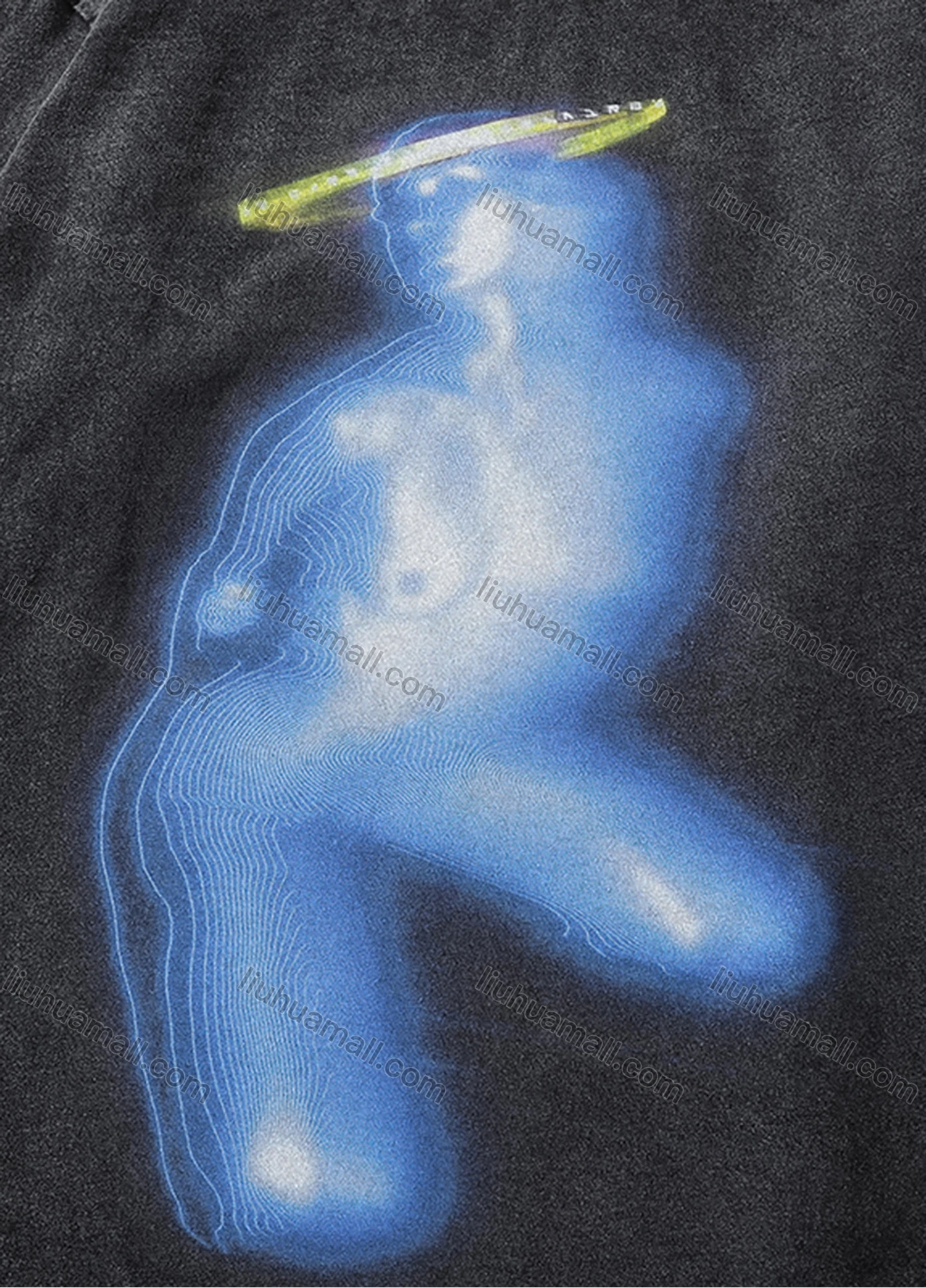 Wholesale Men's Fashion 100%Cotton Distressed Crew Neck Long Sleeve Graphic T-shirt SS26# - Liuhuamall